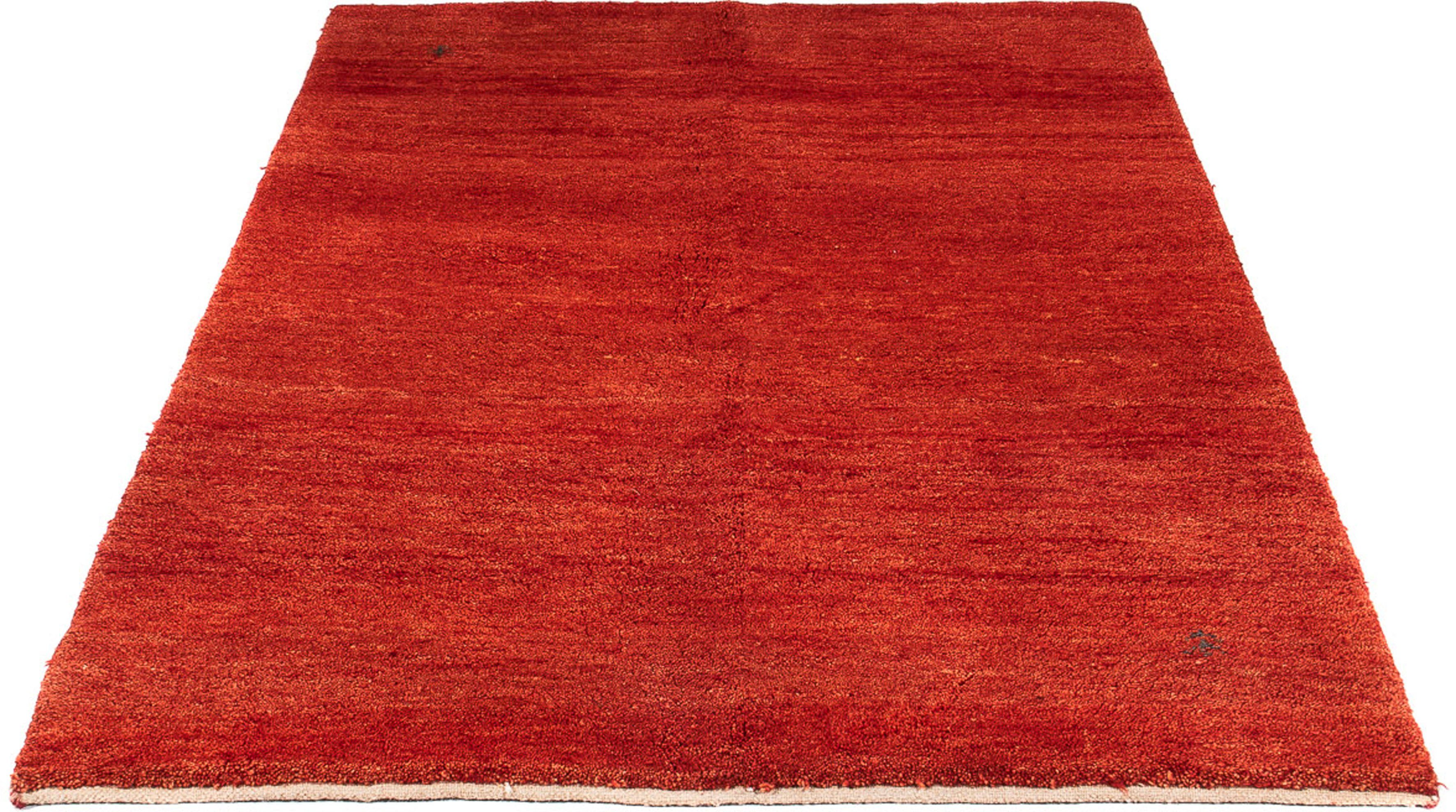 Wollteppich Gabbeh - Loribaft Perser - 182 x 122 cm - dunkelrot, morgenland, rechteckig, Höhe: 12 mm, Wohnzimmer, Handgeknüpft, Einzelstück mit Zertifikat