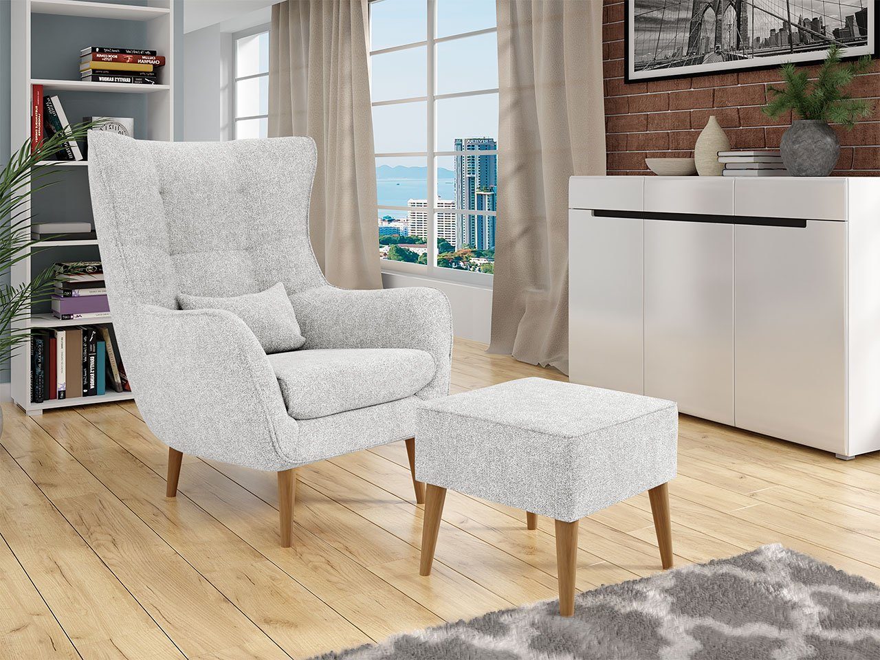 MIRJAN24 Sessel Estjano mit Fußbank (2er-Set), günstig online kaufen