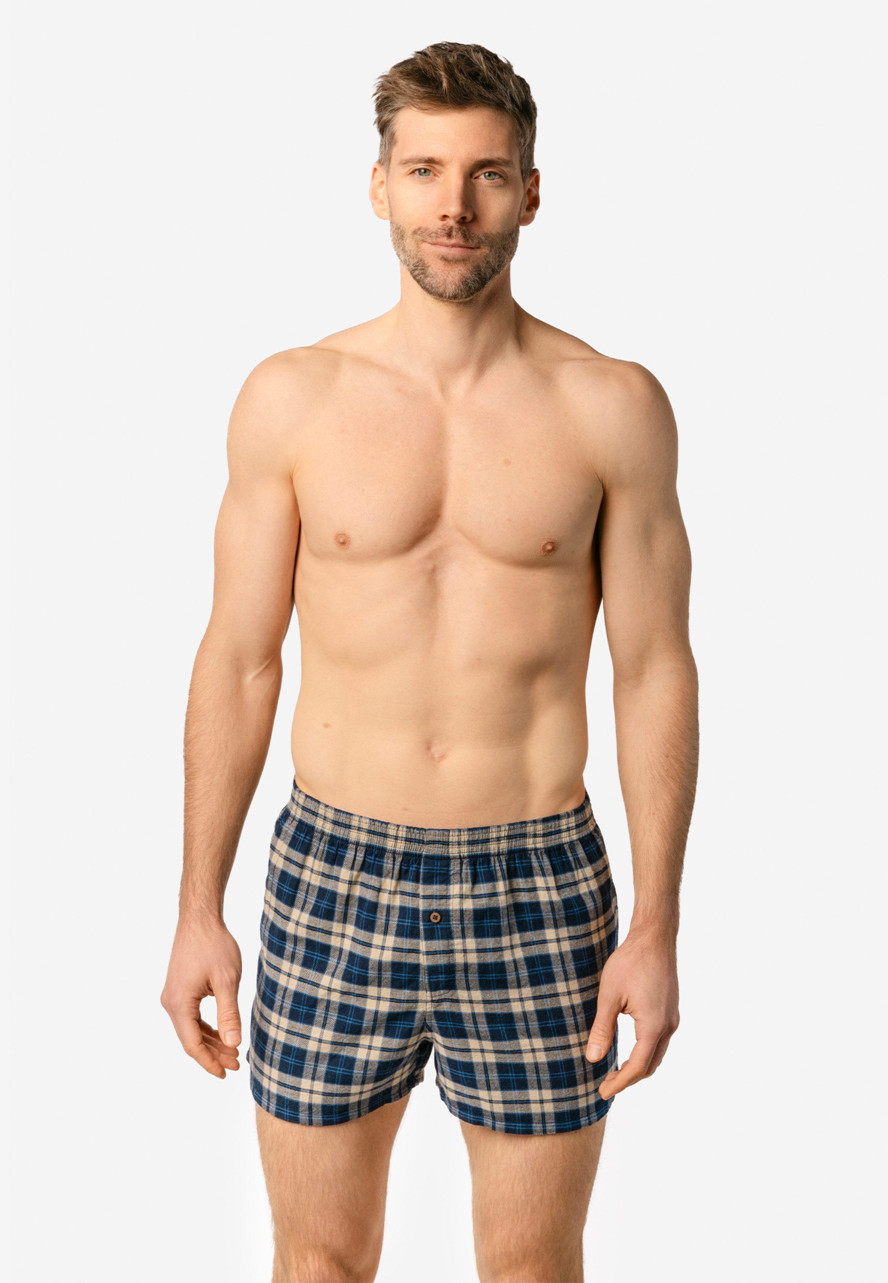 LIVING CRAFTS Boxershorts BORIS, 2er Pack GOTS zertifiziert
