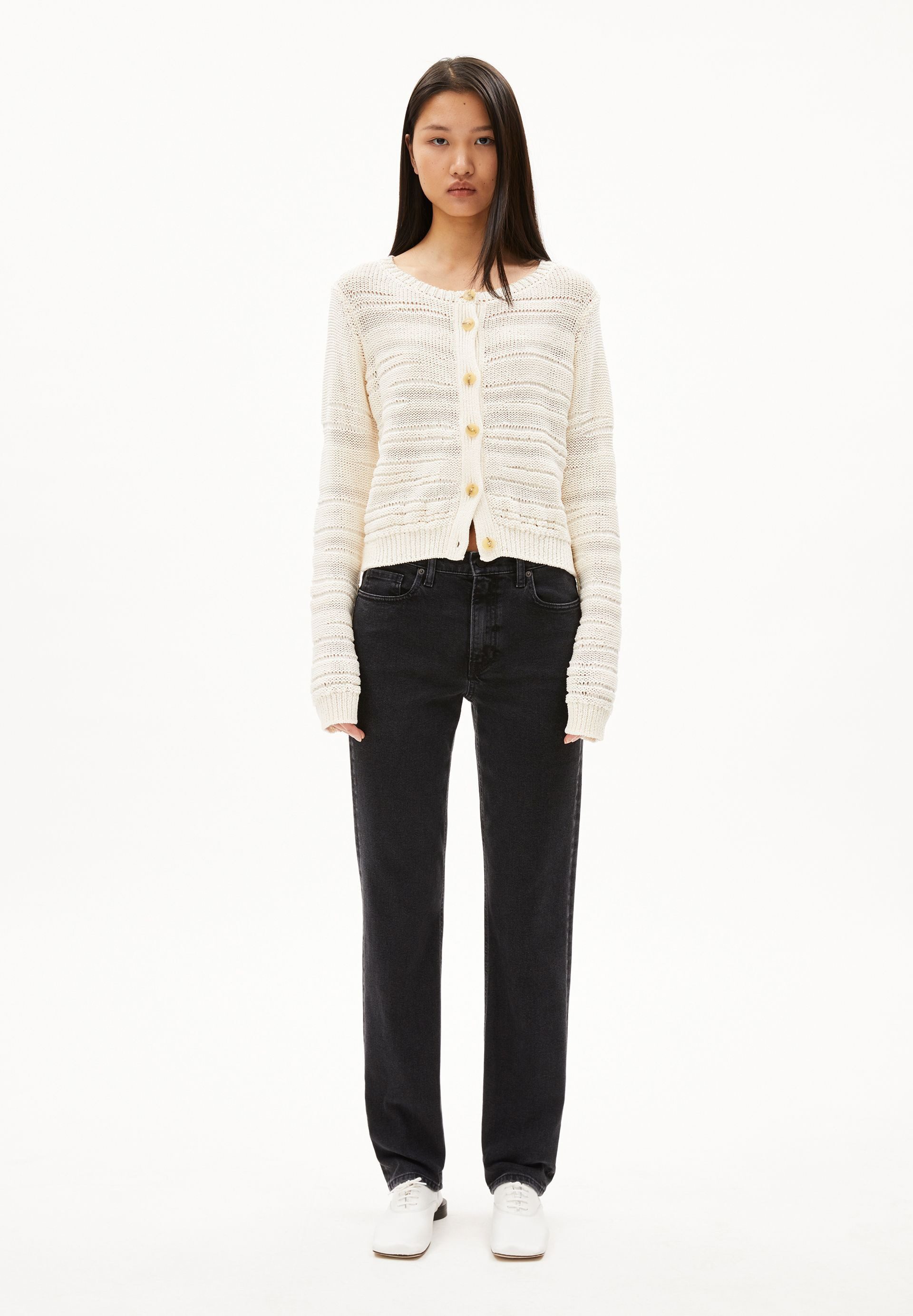 Armedangels Straight-Jeans CARENAA (Comfort-Stretch, Slim Fit) Mid waist