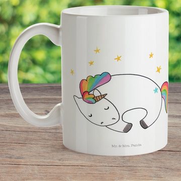 Mr. & Mrs. Panda Kinderbecher Einhorn Nacht - Weiß - Geschenk, Realität, Bruchsichere Tasse, Kinder, Kunststoff, Förderung der Selbstständigkeit