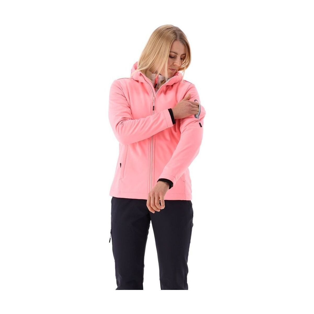 CMP Softshelljacke Woman Jacket Zip Hood Vielseitige Damenjacke mit abnehmbarer Kapuze, wasserdichtem Clima – Bild 4 von 5