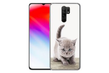 MuchoWow Handyhülle Kätzchen - Katze - Haustiere - Jungen - Kinder - Mädchen, Phone Case, Handyhülle Xiaomi Redmi 9, Silikon, Schutzhülle
