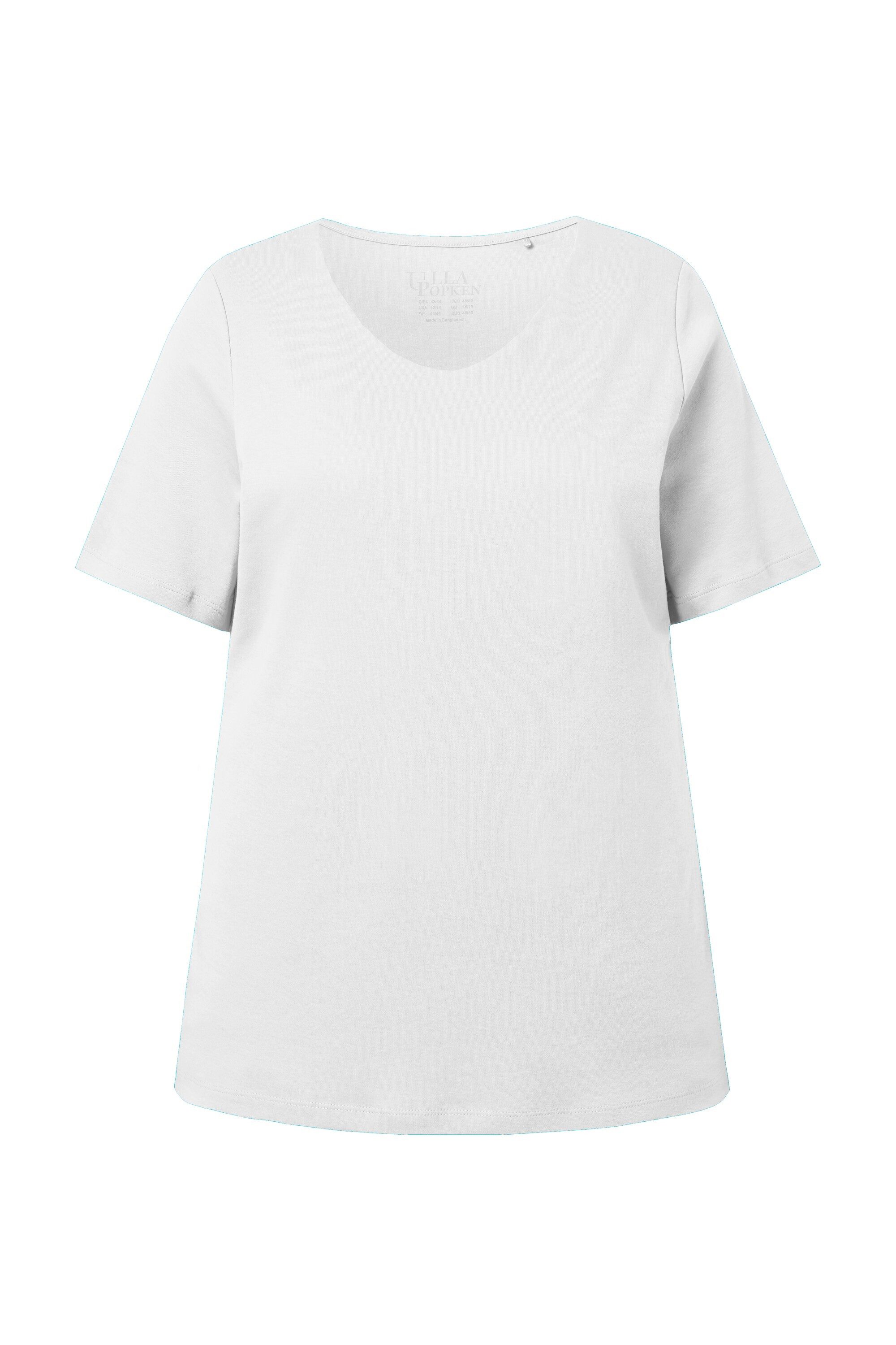 Ulla Popken T-Shirt Shirt doppellagige Vorderseite günstig online kaufen