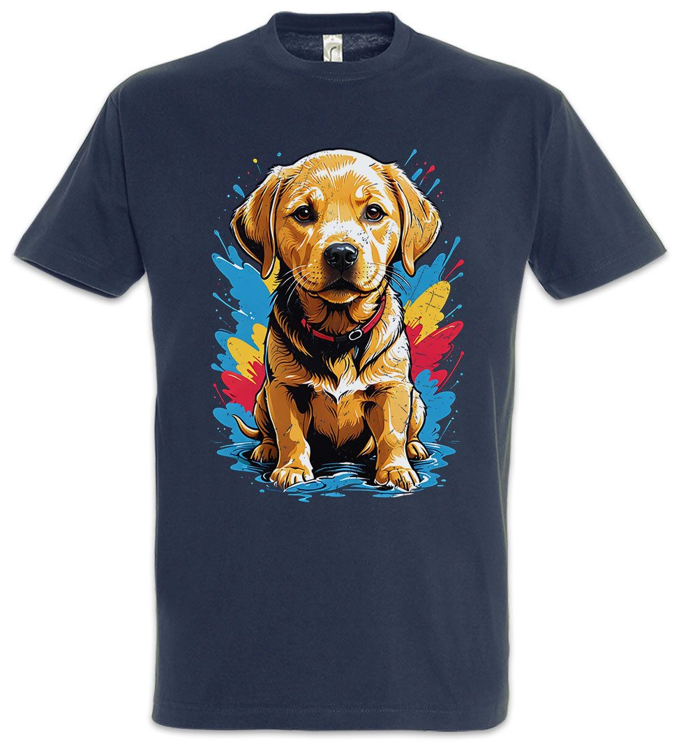 Urban Backwoods Print-Shirt Labrador Puppy Art Herren T-Shirt Golden Retriever Welpe Hund Dog (1-tlg) Breed Pet Rasse Züchter