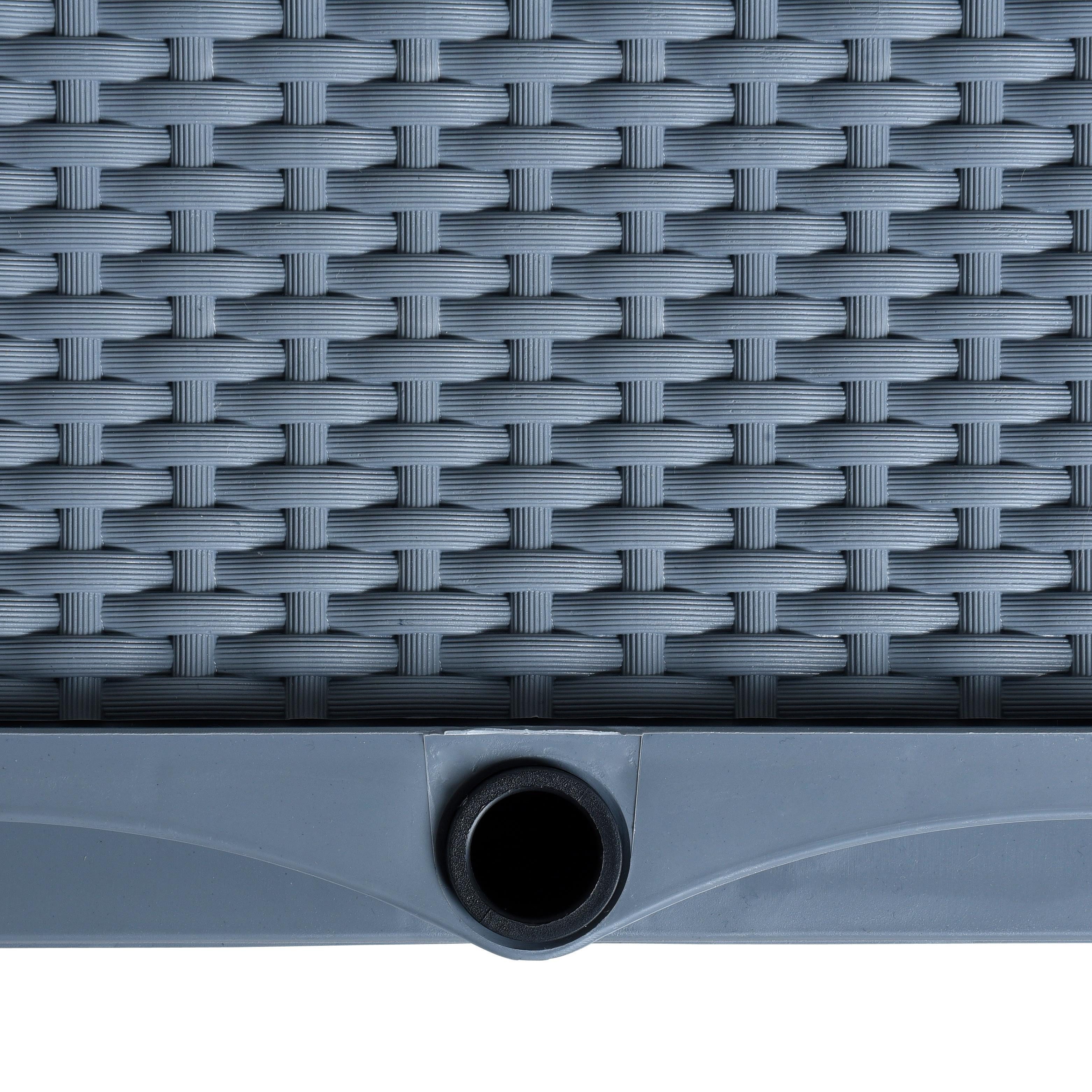 ESTEXO Hochbeet Blumenbeet Gemüsebeet 77x40x44 cm Pflanzbeet Polyrattan Grau