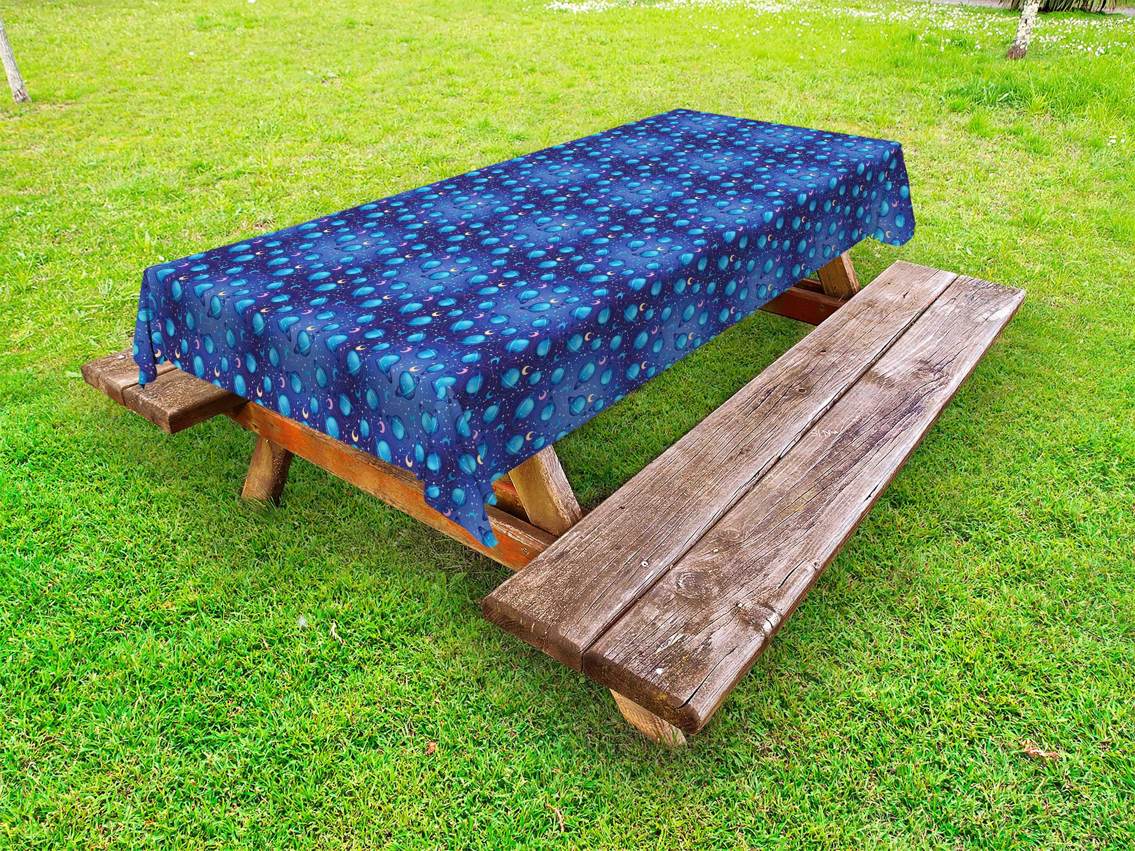 Picknick-Tischdecke, waschbare mit Sternen Abakuhaus Planeten Platz Tischdecke Nachthimmel dekorative