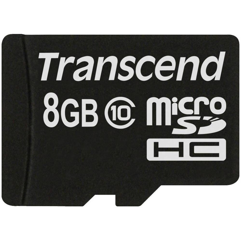 Transcend microSDHC Karte 8GB Class 10 mit SD-Adapter TS8GUSDHC10 Speicherkarte (inkl. SD-Adapter)