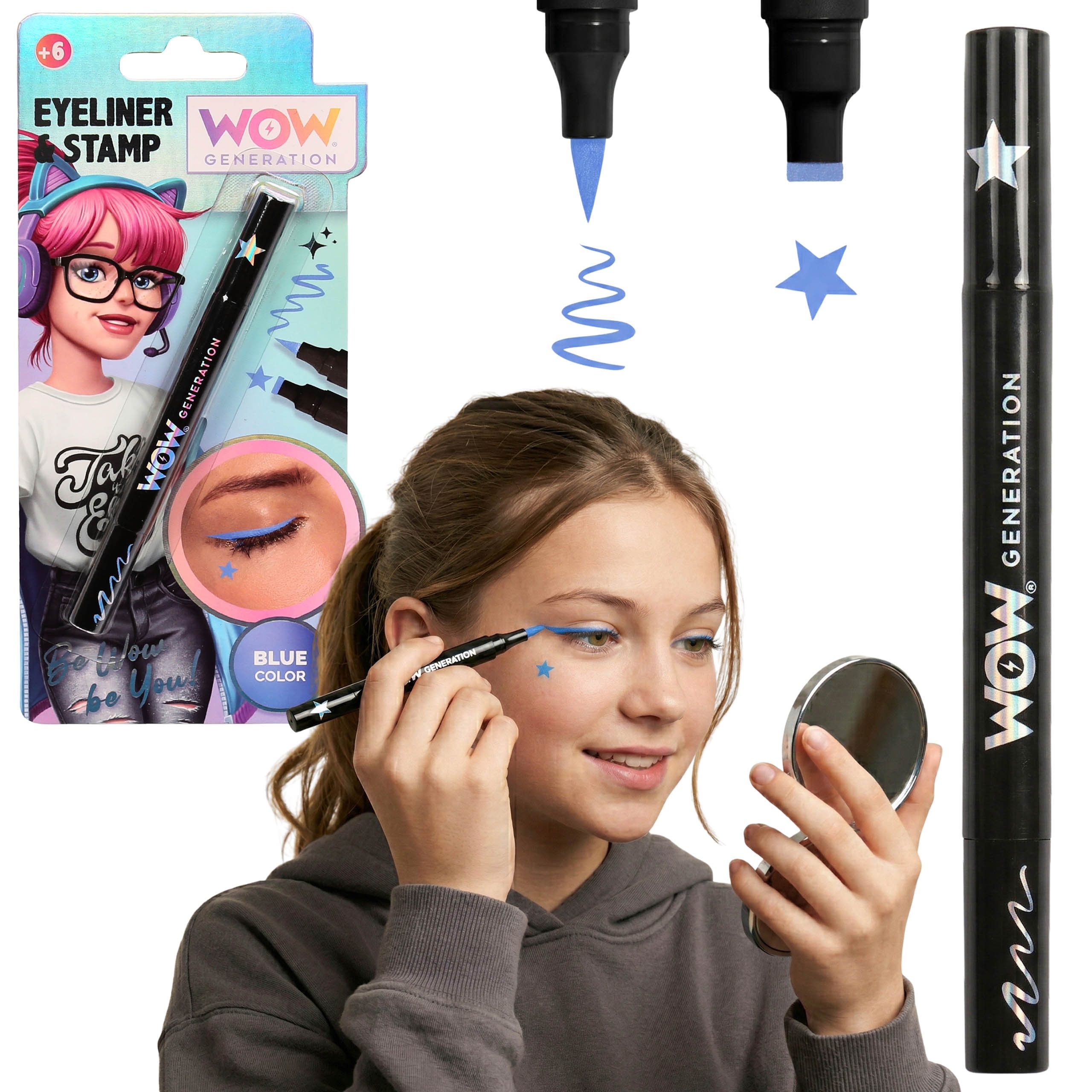 WOW GENERATION Eyeliner WOW Generation Eyeliner-Stift Blau mit Stempel für Mädchen 6+
