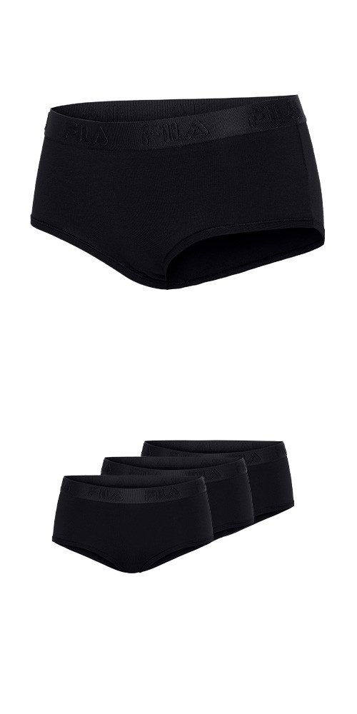 Fila Panty (3er Pack) Baumwollmix, elastisch, Logobund