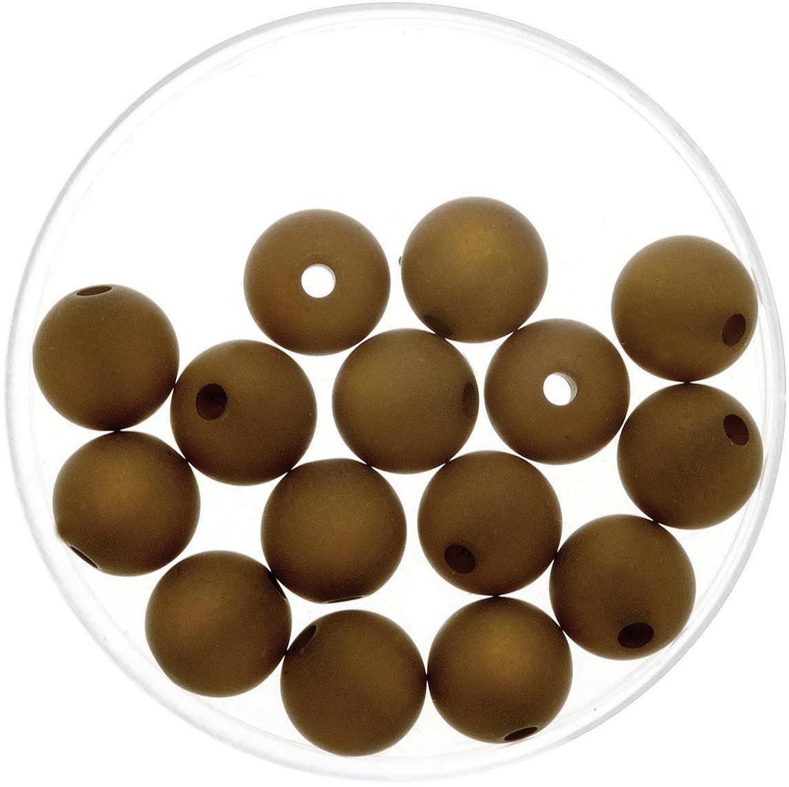 Glorex Bastelperlen Glorex Perle Polaris 8 mm 15 Stück, matt