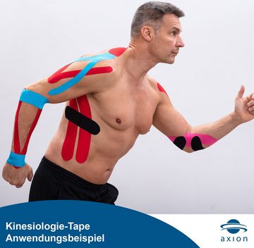 Axion Kinesiologie-Tape Kinesio-Tape - Wasserfestes Tape in pink je 500 x 5 cm, Physiotape (Set, 2-St) Sporttape Bandage, unterstützt Ihre Physiotherapie