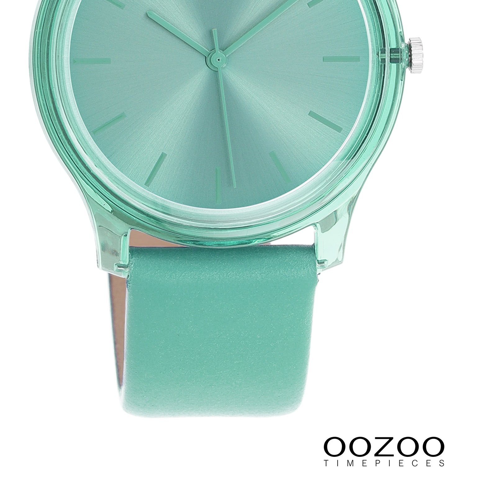 OOZOO Quarzuhr Oozoo Damen Armbanduhr Timepieces Analog, (Analoguhr), Damenuhr rund, mittel (ca. 36mm) Lederarmband, Casual-Style