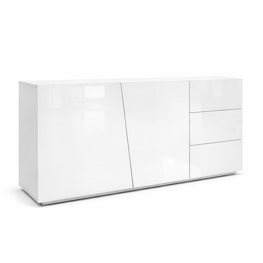 OTTO home Kommode San Remo, Kombikommode, Sideboard, mit viel Stauraum, Hochglanz, Moderne Kommode, UV-lackiert, grifflos, push-to-open-Funktion, B=180cm