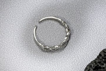 Eyecatcher Fingerring Offener Ring Undendlichkeit geflochten Silber, Größenverstellbar, Unendlichkeits Ring, Freundschafts Ring