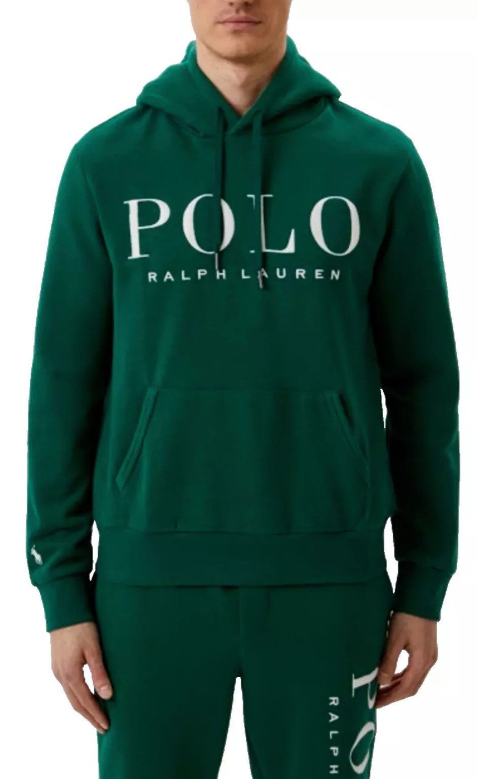 Polo Ralph Lauren Hoodie Kapuzenpullover aus gebürstetem Fleece Kapuze mit verstellbarem Kordelzug und Metallenden