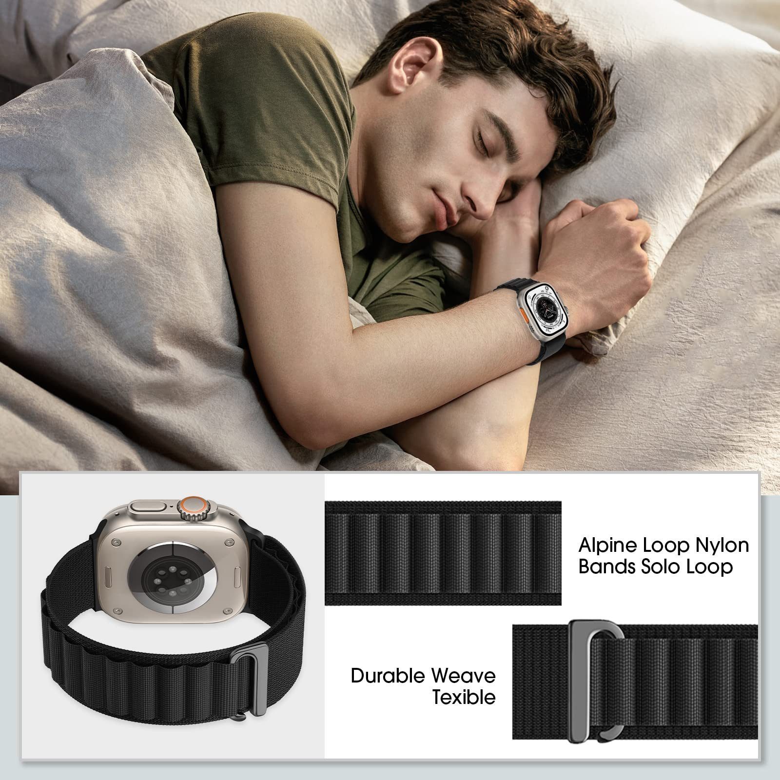 ibettertec Smartwatch-Armband Alpine Loop Armband Kompatibel mit Apple Watch für Damen Herren – Bild 4 von 5