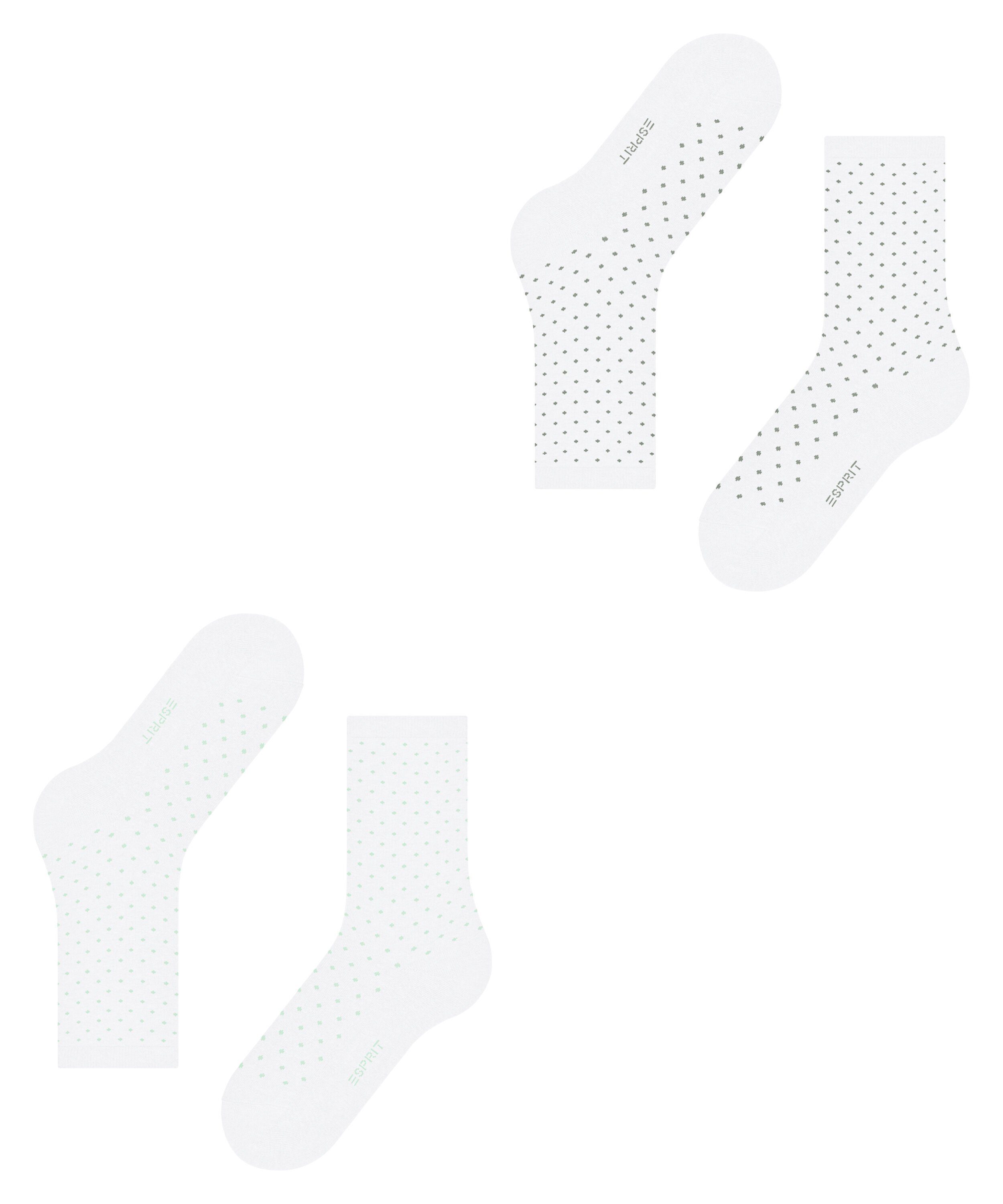 Esprit Socken Fine Dot 2-Pack white (2100) (2-Paar) raw