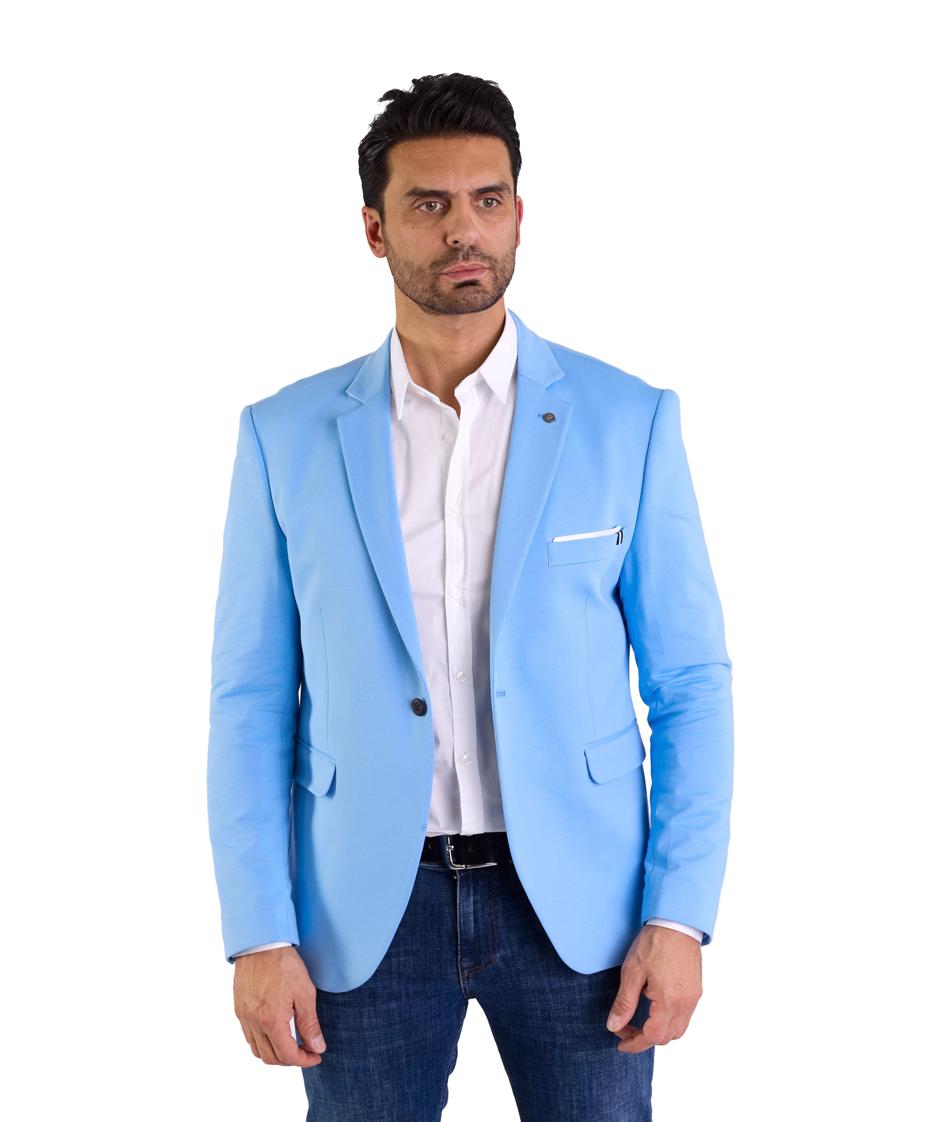 Denim Distriqt Jerseysakko Sportlich Jersey Sakko günstig online kaufen
