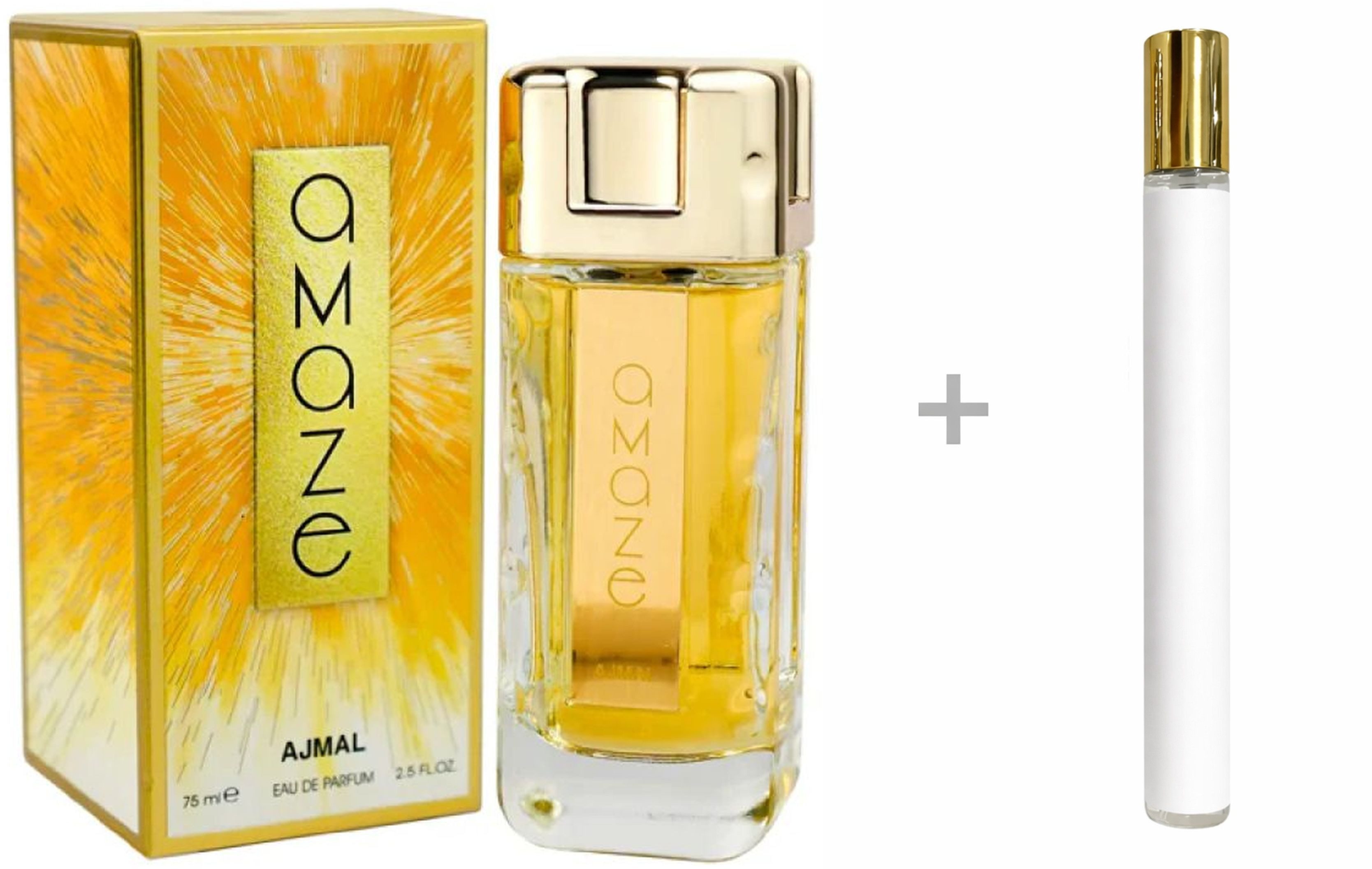 Ajmal Duft-Set Amaze for Her Eau de Parfum (EDP) Damen Spray, Fruchtig-blumiger Duft mit Mandarine, Pfirsich, Rose und Moschus