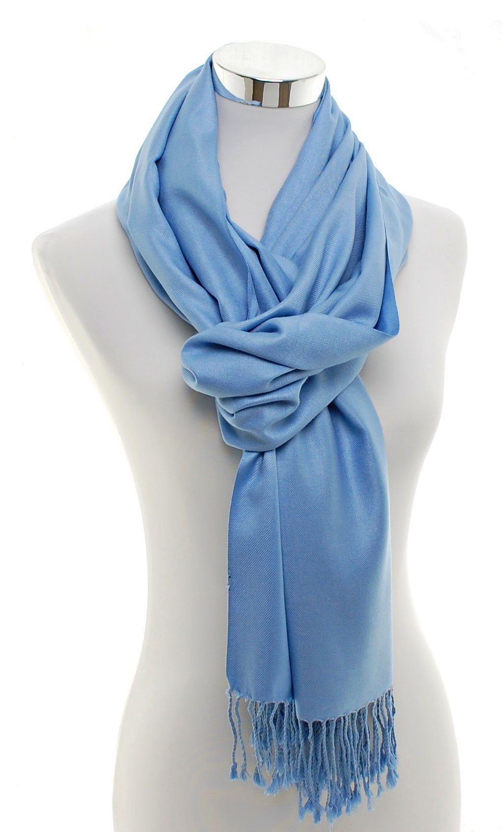 Bovari Schal Pashmina aus 100% Premium Viskose - weich wie Kaschmir -, glänzend wie Seide - 200x70 cm XL Damen-Schal – Bild 3 von 4
