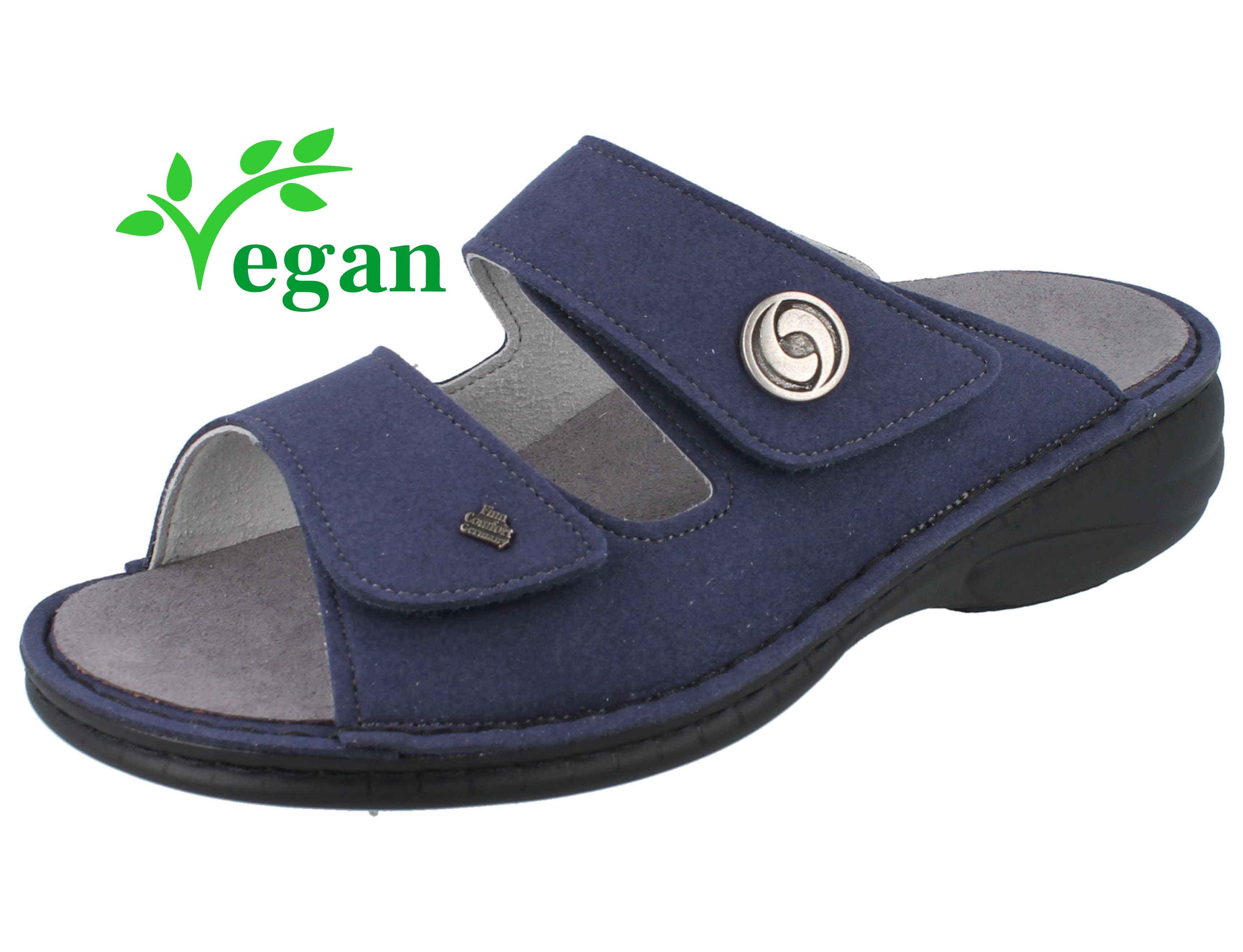 Finn Comfort FINN COMFORT Hedda Damen Pantolette dunkelblau vegan - Größe: 41 Pantolette Vegan