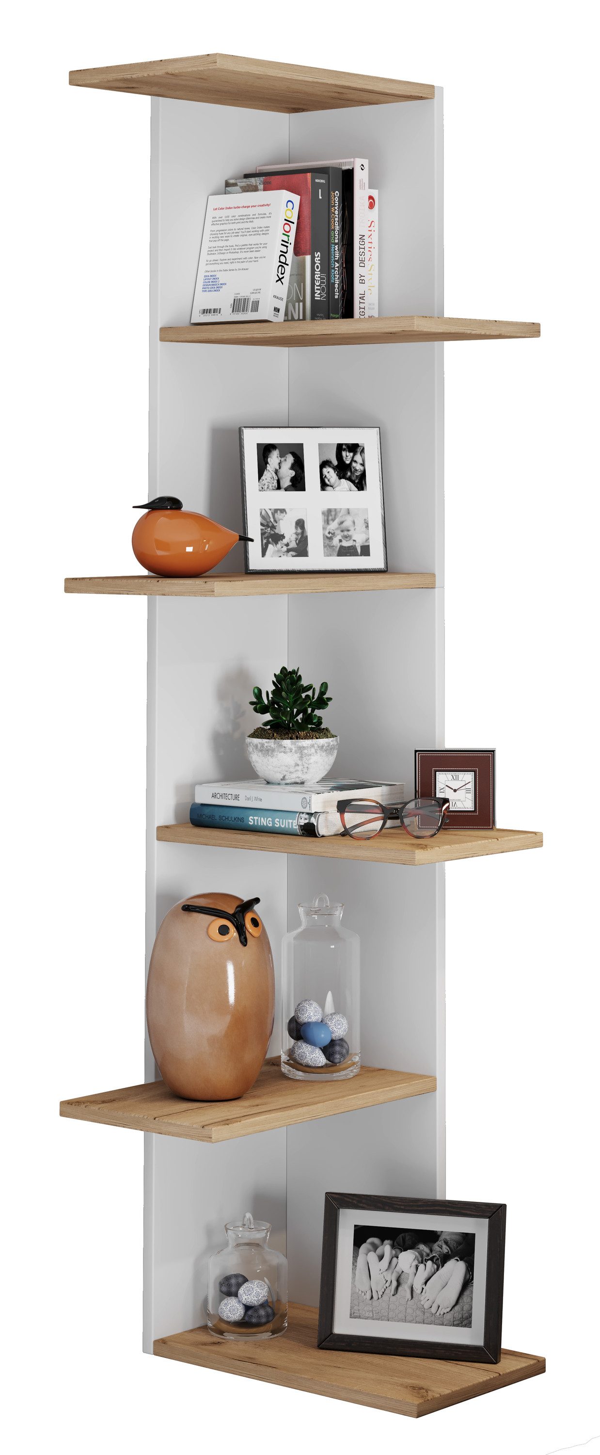 VCM Wandregal Holz Wandregal Hängeregal Eckregal Regal Balos XL günstig online kaufen