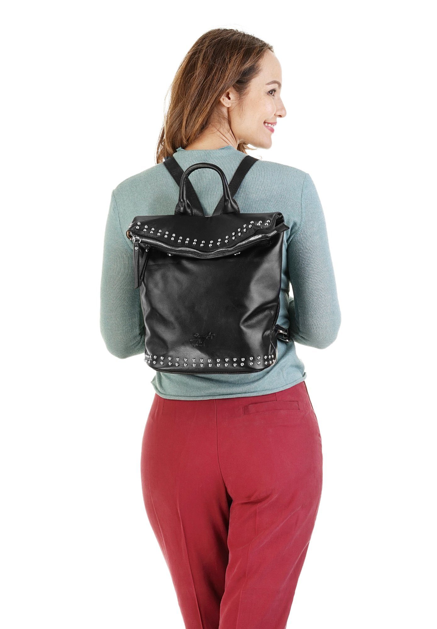 Samantha Look Cityrucksack, echt Leder, Made in Italy günstig online kaufen