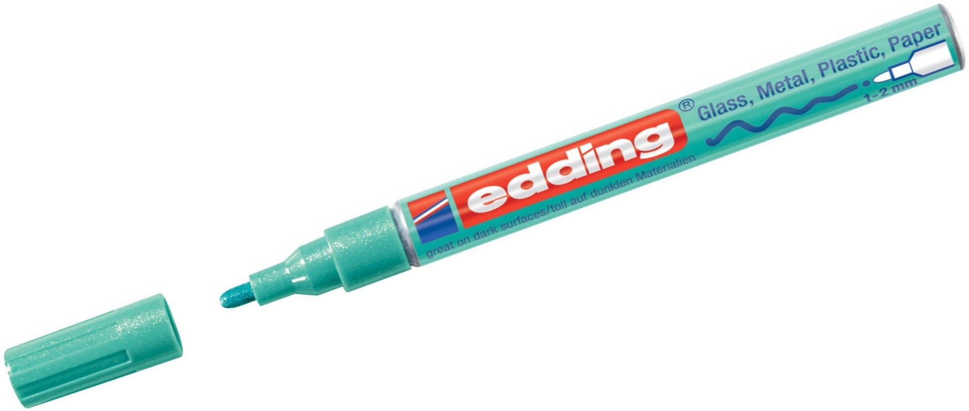 Permanentmarker Glanzlack-Marker edding 751 grün-metallic (10 Stück)