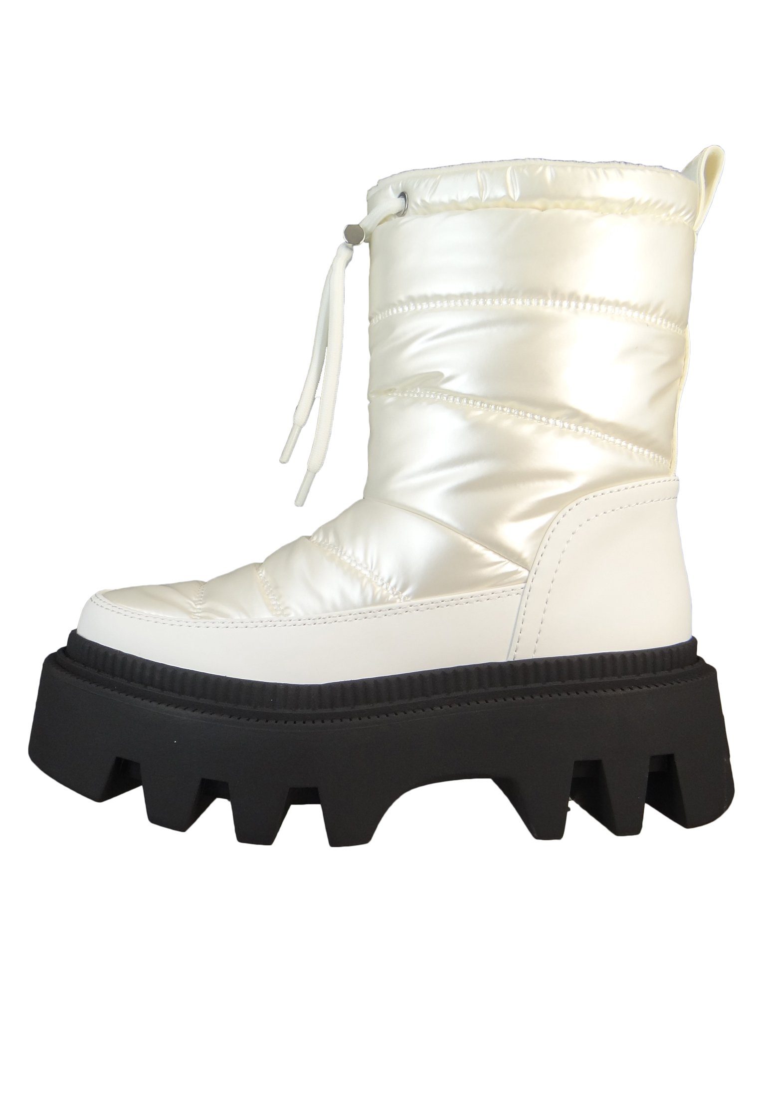 Buffalo 1622360 Flora Puffer Vegan White Stiefel