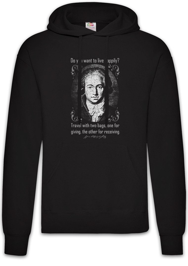 Hoodie Goethe To Live Happily Herren Hoodie Johann Wolfgang Von Faust