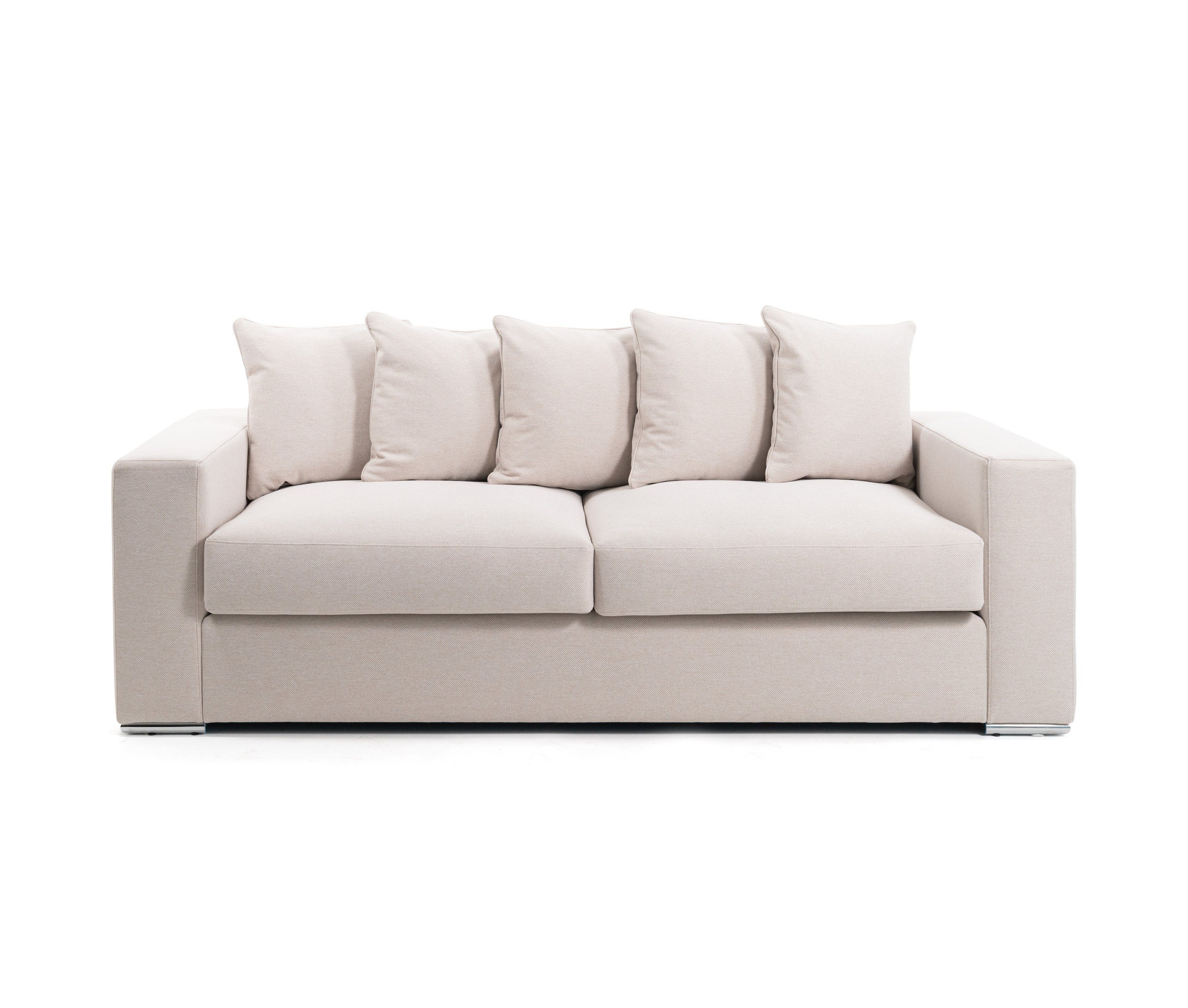 AMARIS Elements Sofa 3 Sitzer 'Cooper' Couch 2.25m, Samt od. Woll-Bezug, 4 Größen, Design trifft Qualität Beige / Greige (Wolloptik)