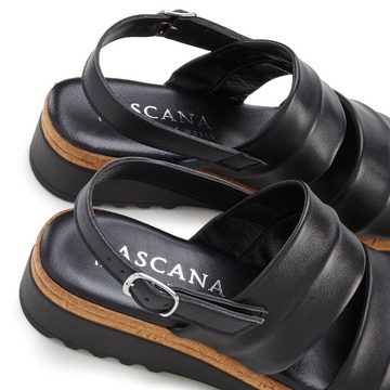 LASCANA Sandalette Sandale, Sommerschuh aus hochwertigem Leder mit leichtem Keilabsatz