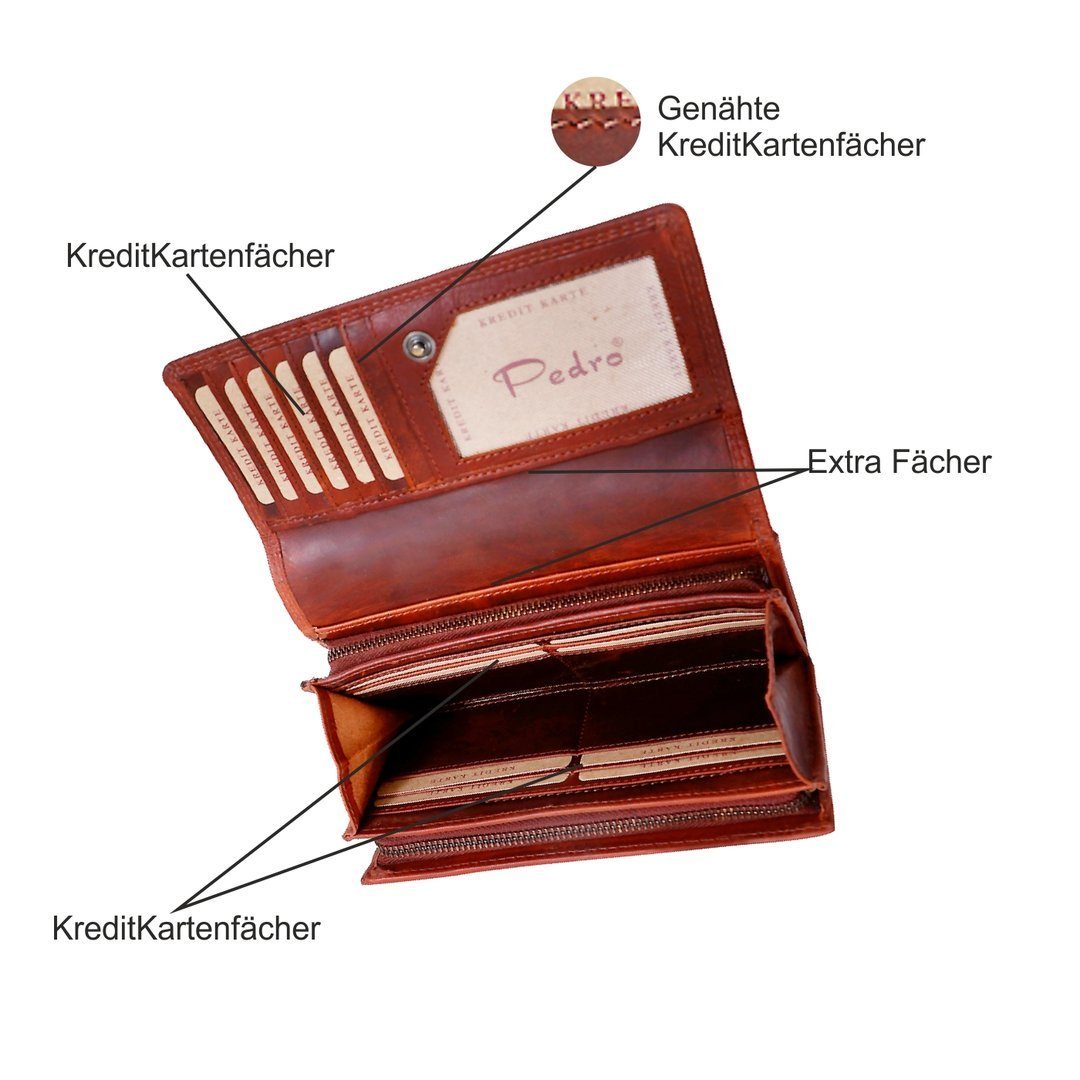 SHG Geldbörse ☼ Damen Leder Börse Portemonnaie Frauen Geldbeutel Brieftasch günstig online kaufen
