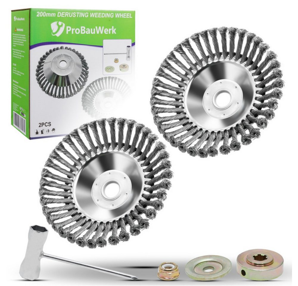 CCLIFE Rasentrimmer-Deflektor Unkrautbürste Freischneider 2er Set PROBAUWERK)