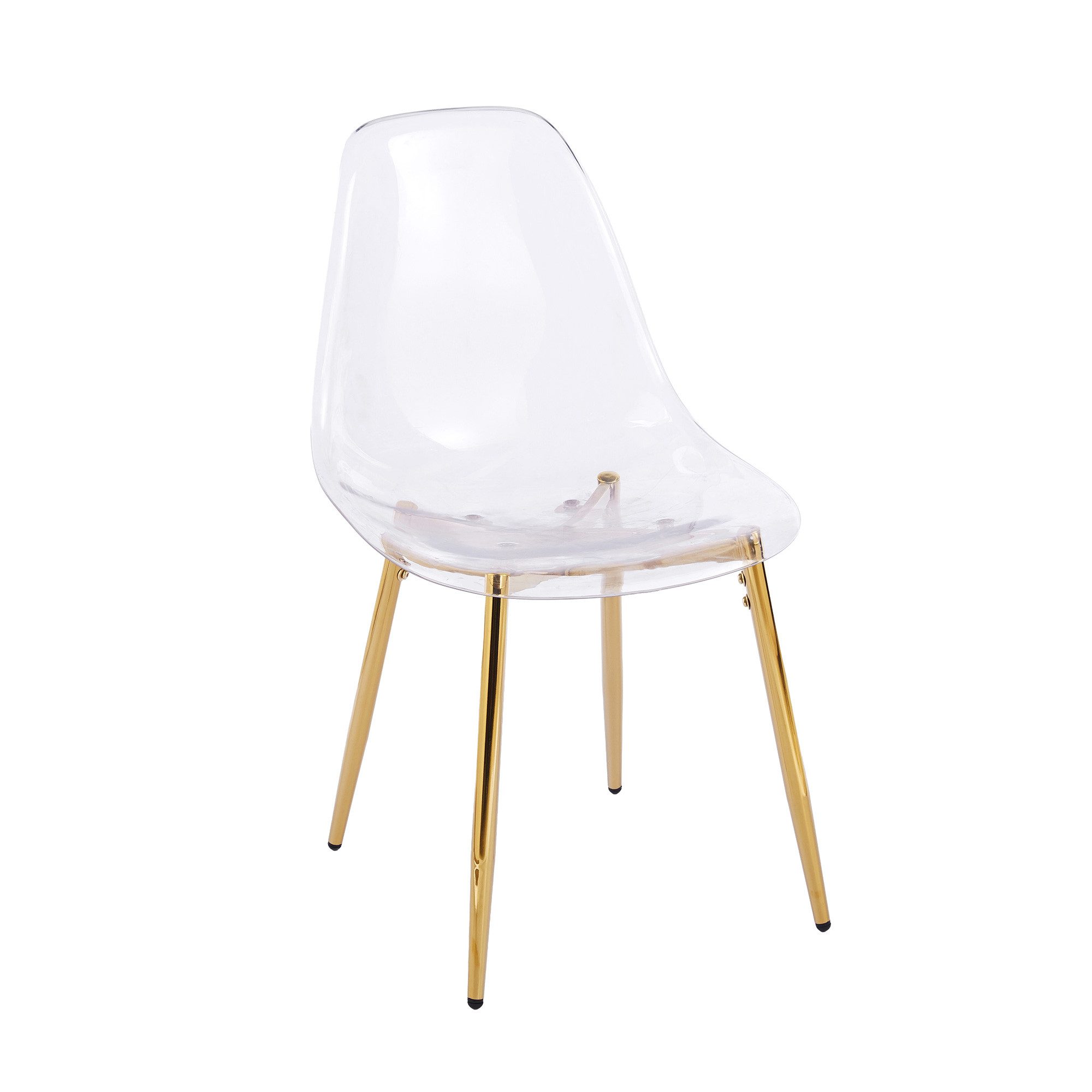 Celya Esszimmerstuhl 4st Transparent, PET Sitz (Ideal als Esszimmerstuhl, Schreibtischstuhl oder Schminkstuhl), Geeignet für Restaurants, Homeoffices und Wohnzimmer