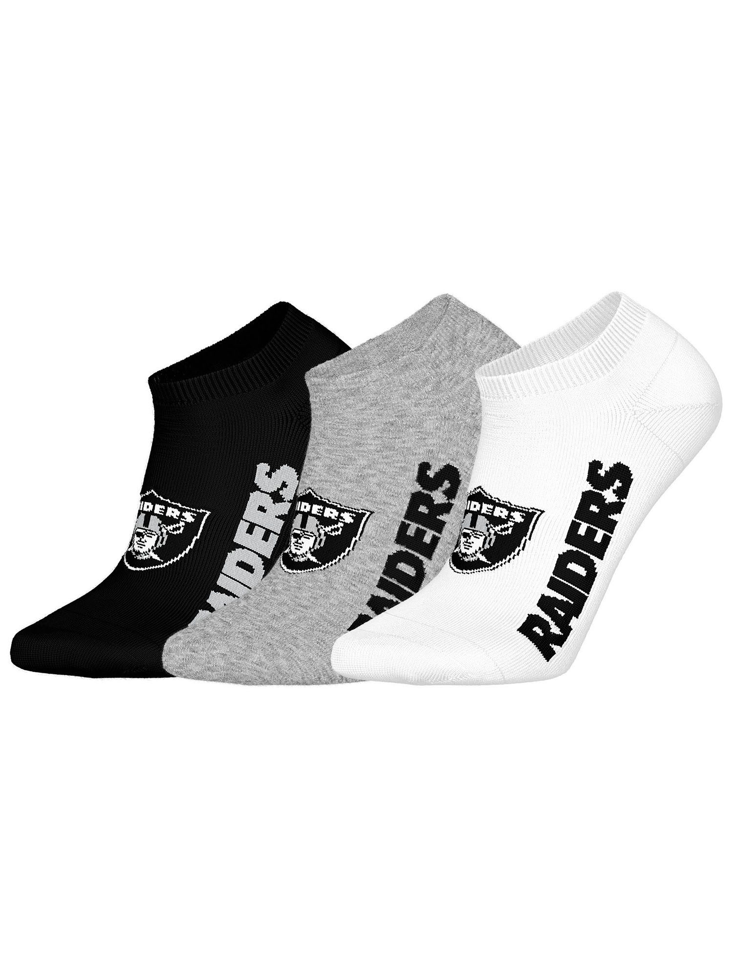 HUDDLE Freizeitsocken Las Vegas Raiders Sneaker (3-Paar) Casual Носки, Alltagssocken