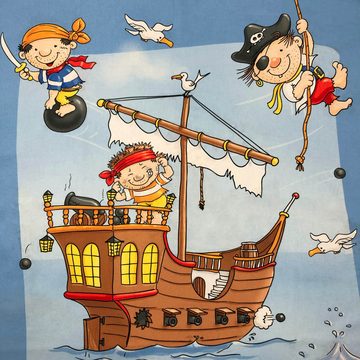 Kinderbettwäsche Piratenschiff, ESPiCO, Renforcé, 2 teilig, Digitaldruck, Seeräuber, Piraten