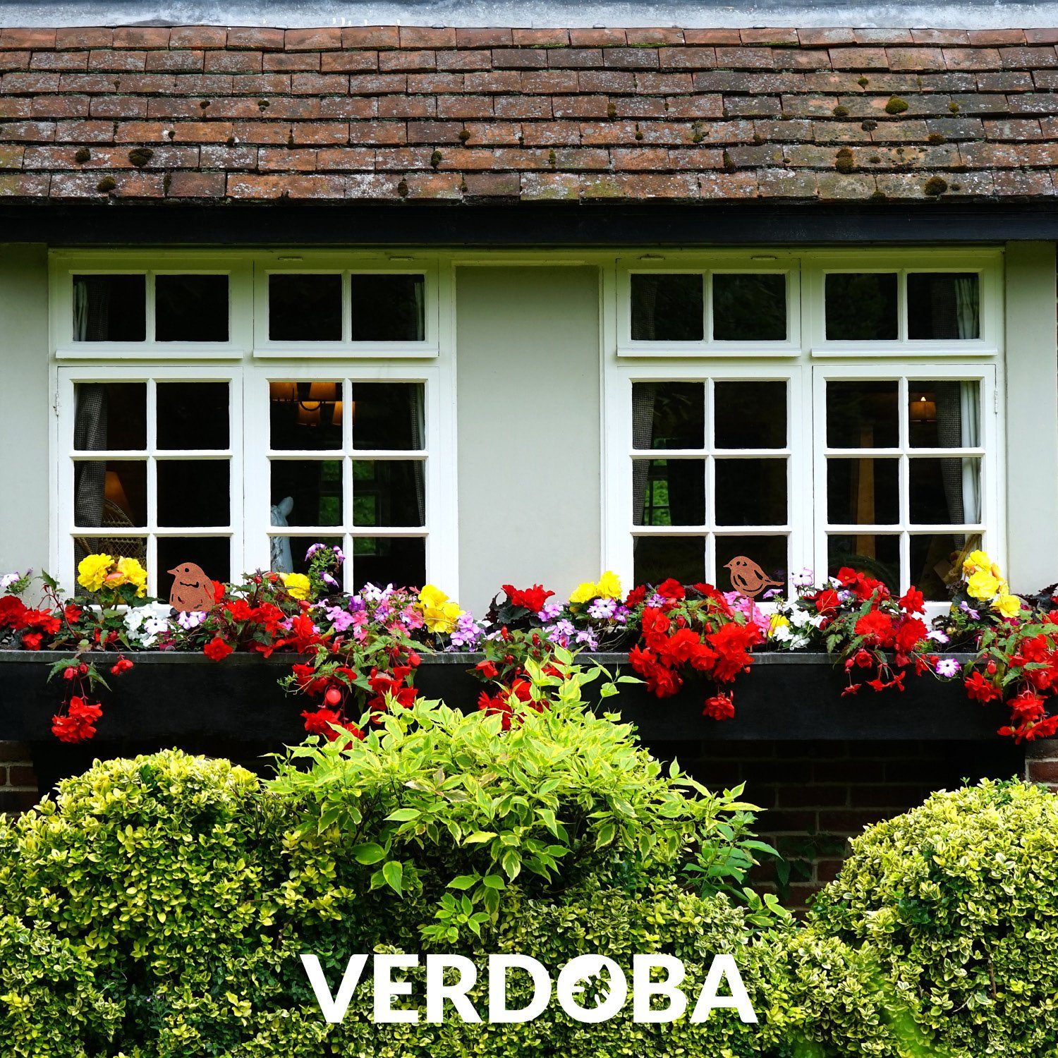 VERDOBA (silber) Designs Blumenstecker in Rost, Gartenfigur verschiedenen Biene Gartenstecker