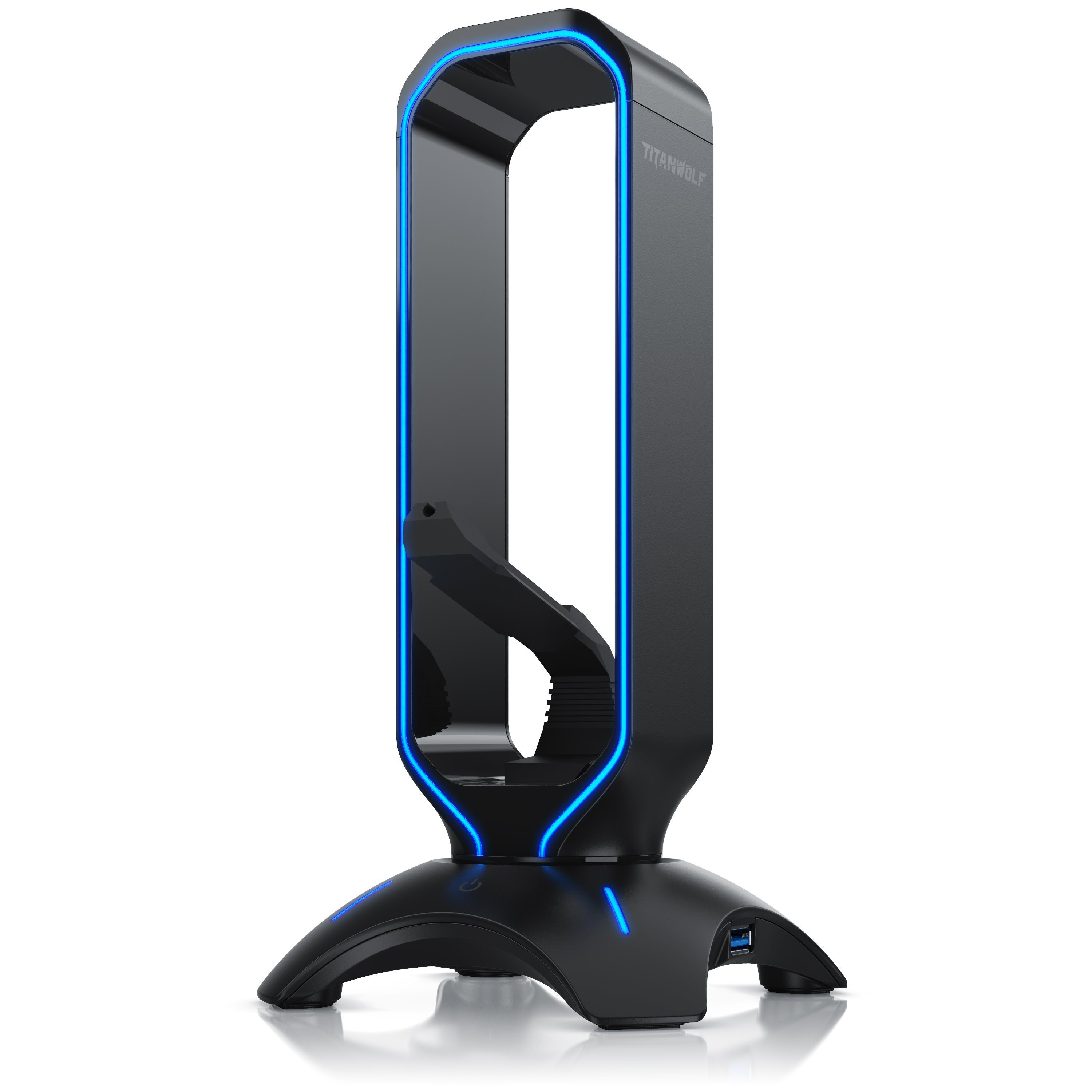 Titanwolf Подставка для наушников Headphone Stand RGB LED mit USB Hub, (2 x USB 3.2 & Mausbungee, mit Farbwechselmodus)