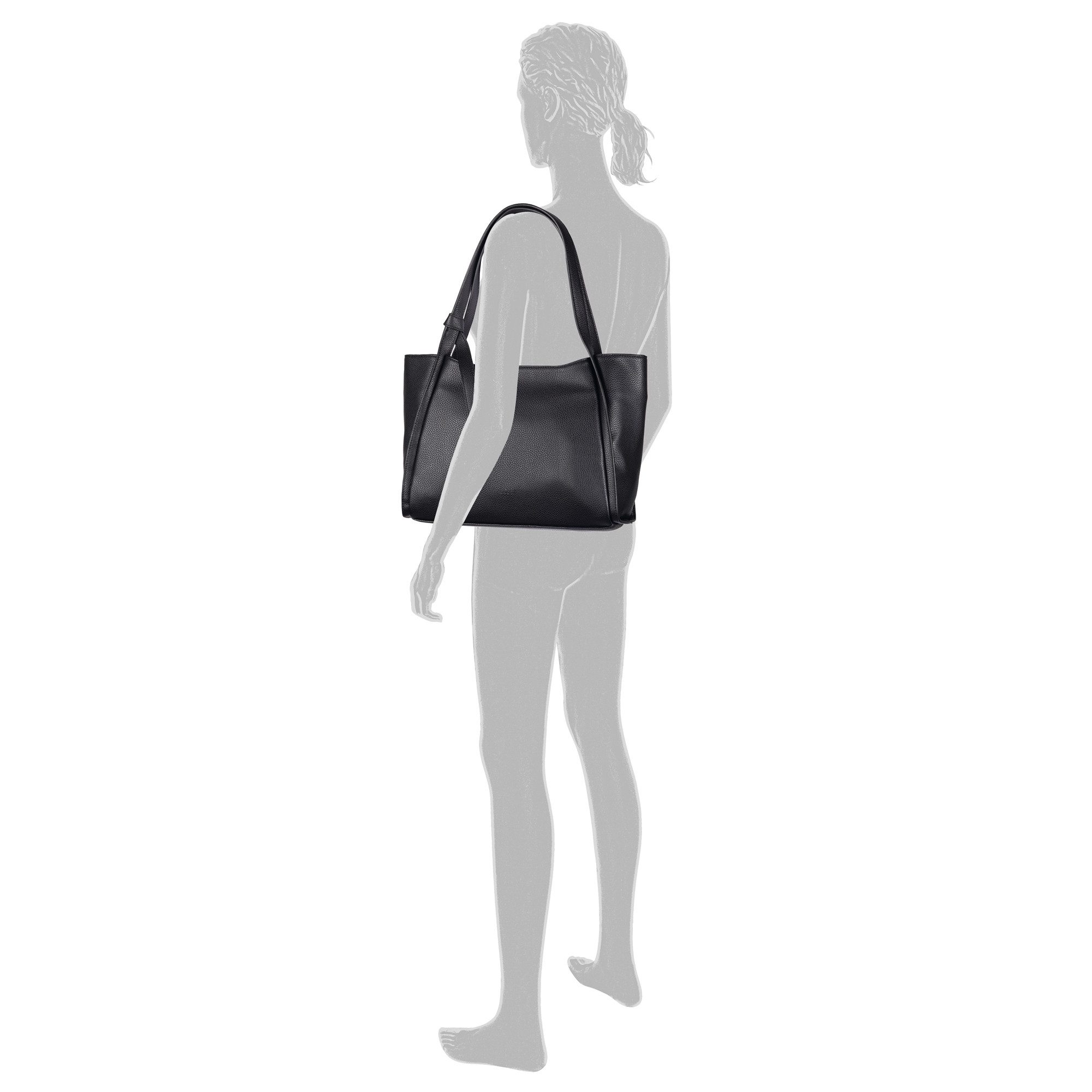 Gabor Shopper Laci, betont durch eingefasste Lederimitat-Streifen und einem feinen Knoten