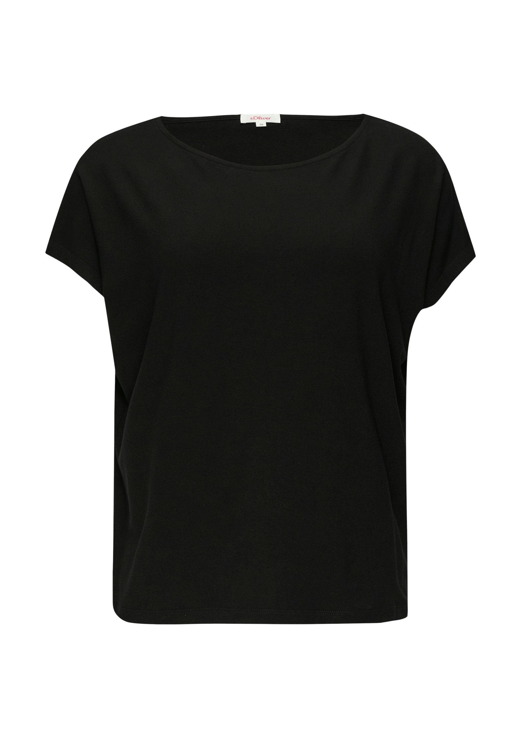 s.Oliver T-Shirt - Shirt - Kurzarmshirt - Jerseyshirt mit überschnittenen Schultern