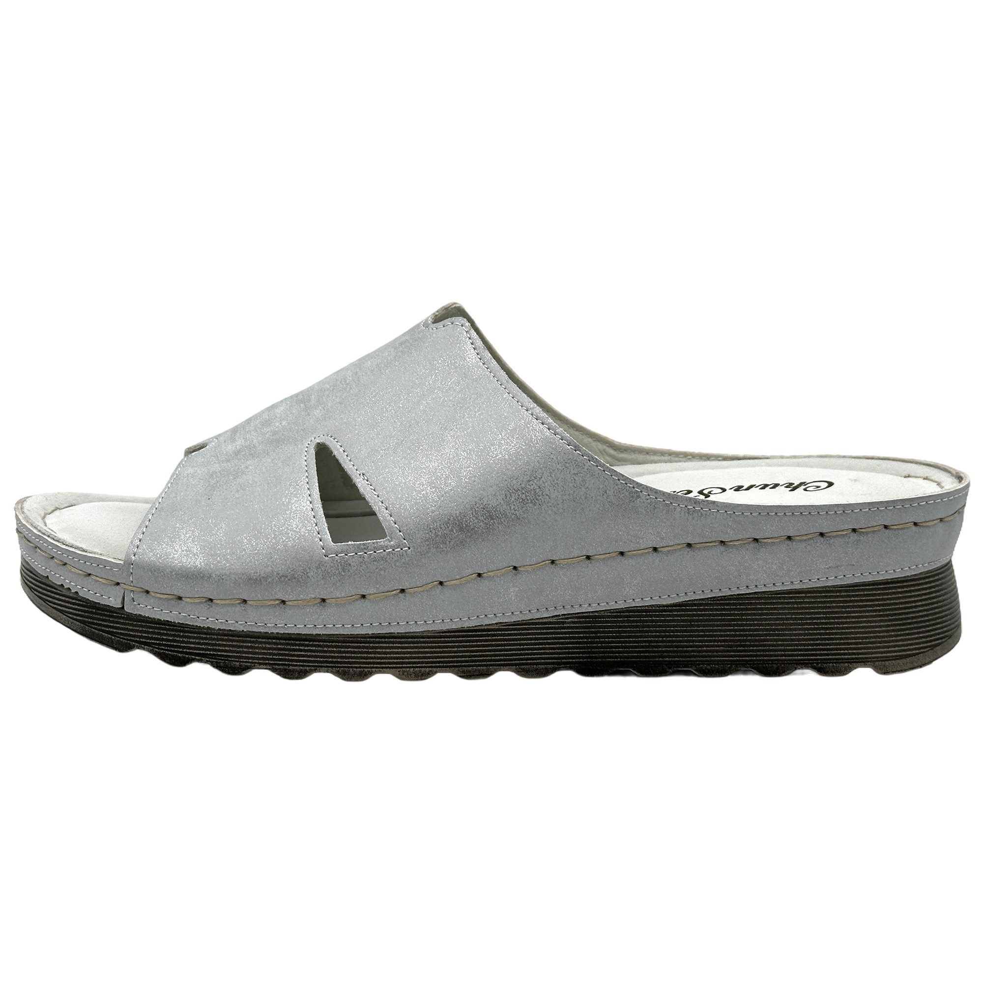 Nowaland Moderne Damen-Pantoletten mit Komfort-Sohle und Cut-Out-Design Pantolette leichte Plateausohle, komfortable Passform