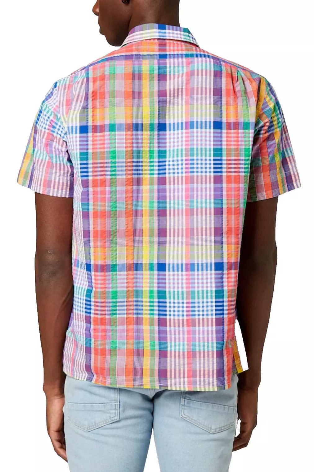 Polo Ralph Lauren Kurzarmhemd Karohemd Clady Seersucker Camp Shirt Klassisches im Classic Fit aus leichtem, atmungsaktivem Baumwoll-Seersucker gefertigt