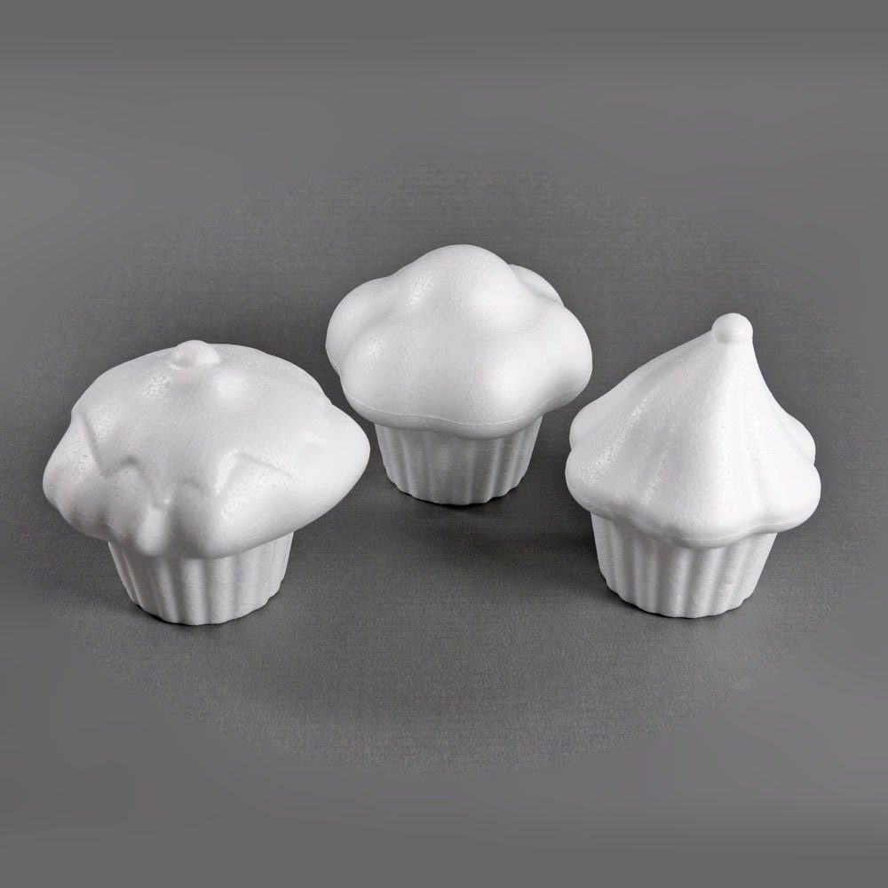MEYCO Hobby Styropor-Teil Styroporcupcake Muffin Cupcake, ca. 9 x 8,2 cm 1