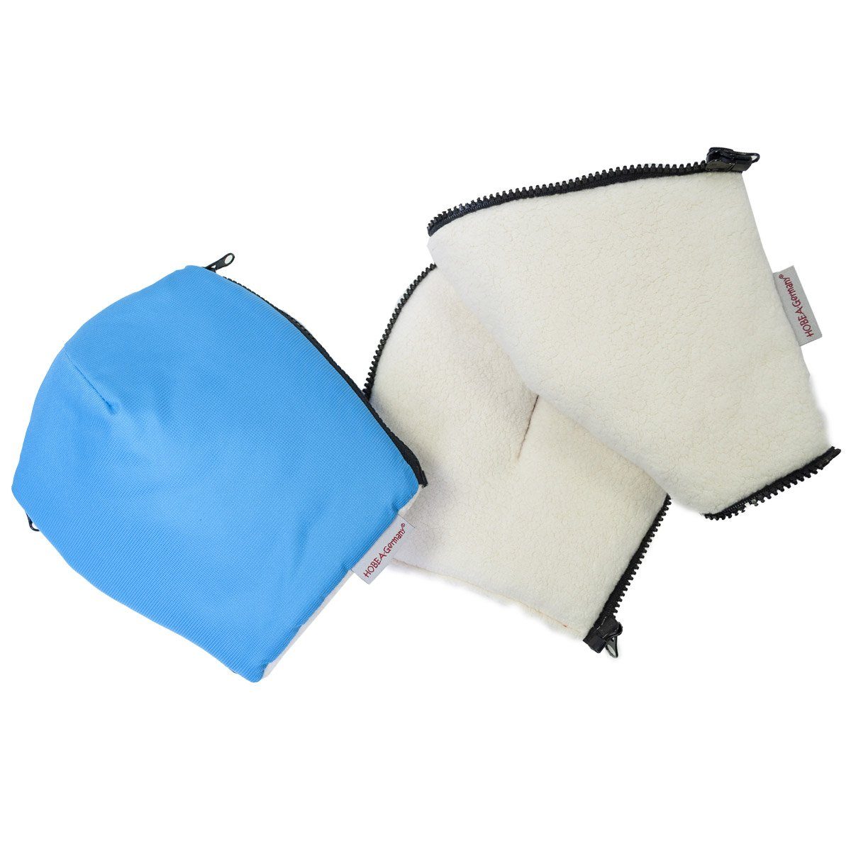 HOBEA-Germany Kinderwagen-Handwärmer Handschuhe (2-St), Handmuff Kinderwagen-Handschuhe, für mit Handmuff, den Kinderwagenmuff, blau Kinderwagen, Reisverschluß