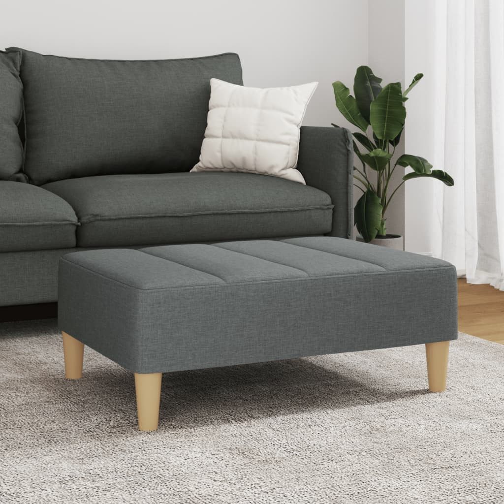 vidaXL Polsterhocker Fußhocker Dunkelgrau 77x55x31 cm günstig online kaufen