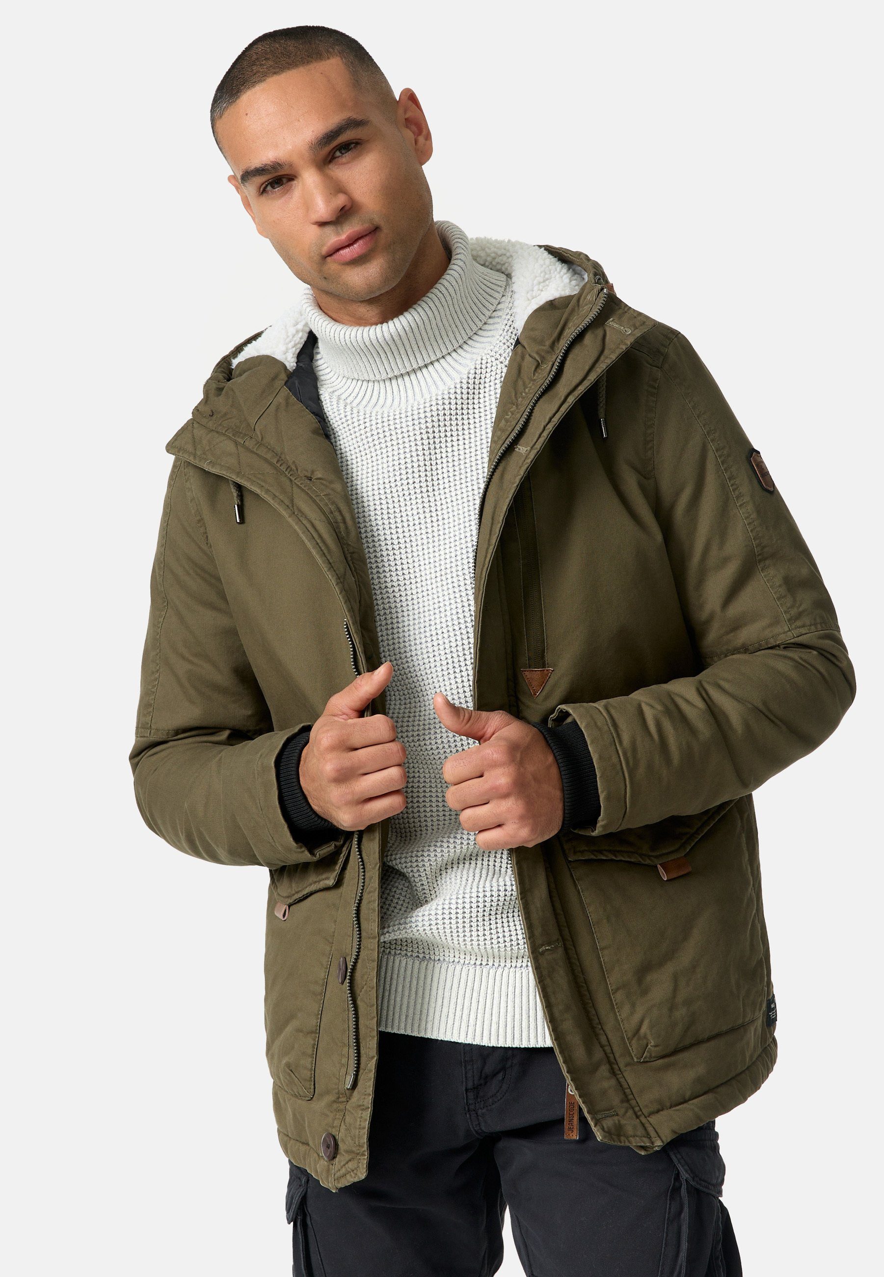 Indicode Winterjacke INCrossing Army