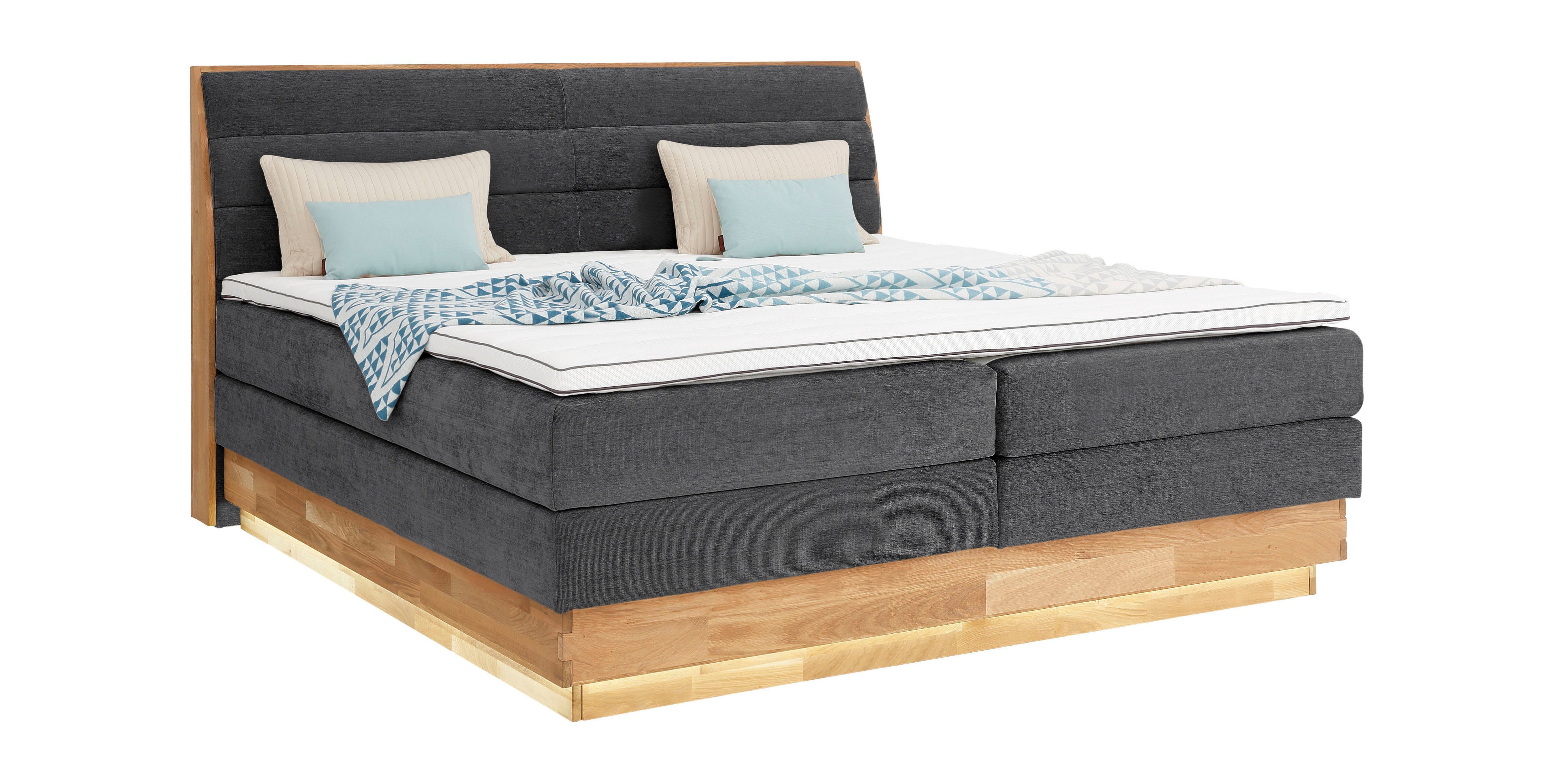 OTTO products Boxspringbett, LED-Beleuchtung, mit zertifizierten, günstig online kaufen