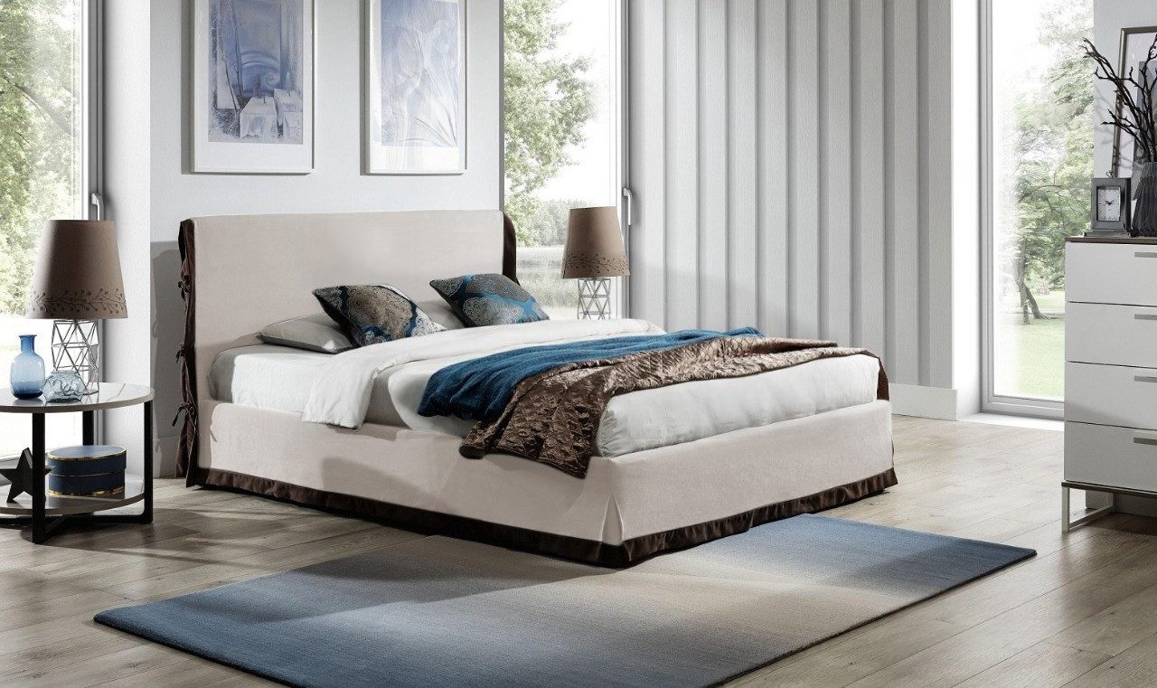 Xlmoebel Polsterbett Neues Luxus-Doppelbett aus Leder im Landhausstil von einem Designer (1-tlg., Bett), Hergestellt in Europa